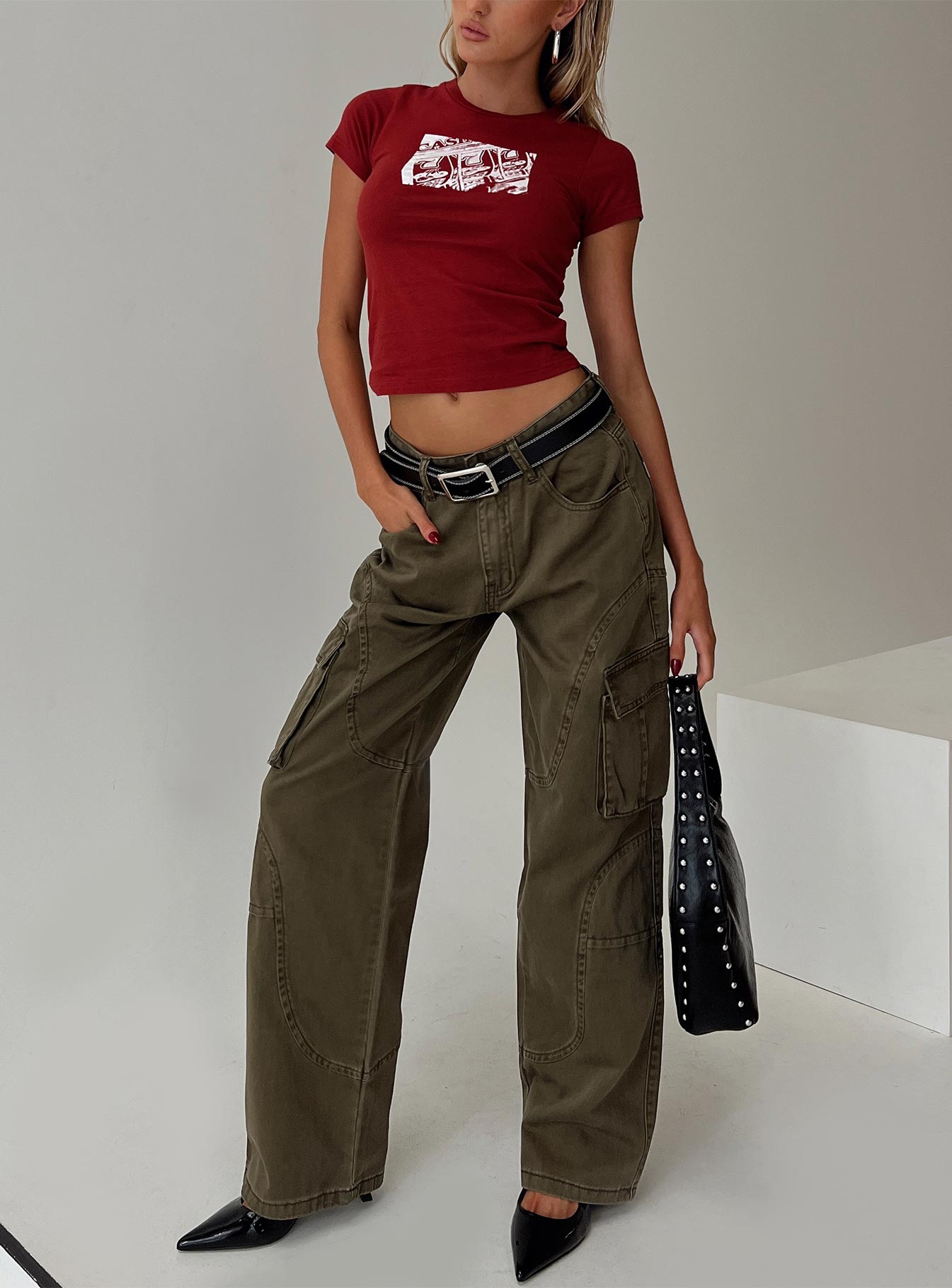 Ahstin Cargo Jeans Green Petite Buy Cheap Latest