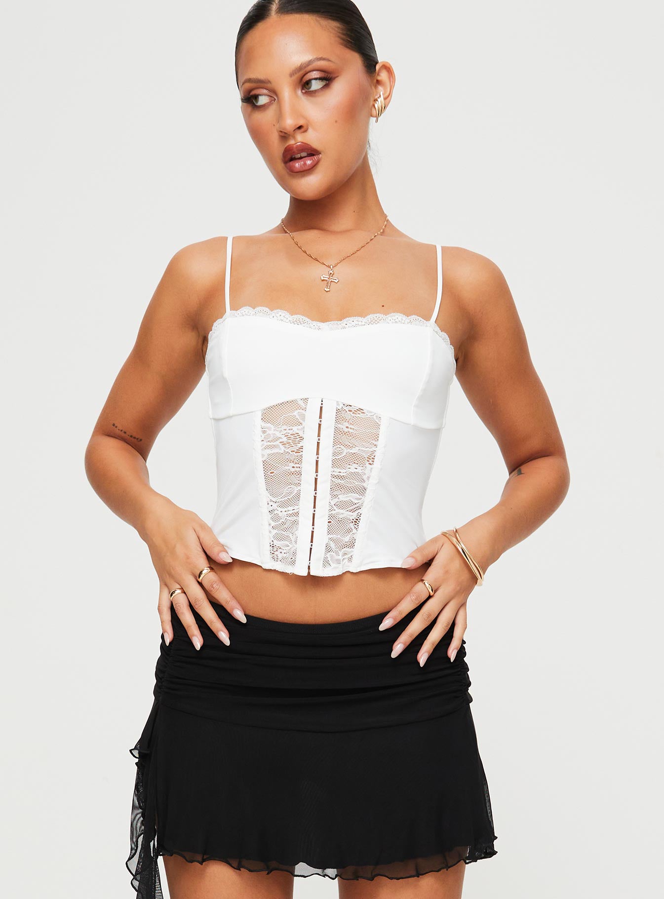 Coletto Corset Top White Buy Cheap With Credit Card