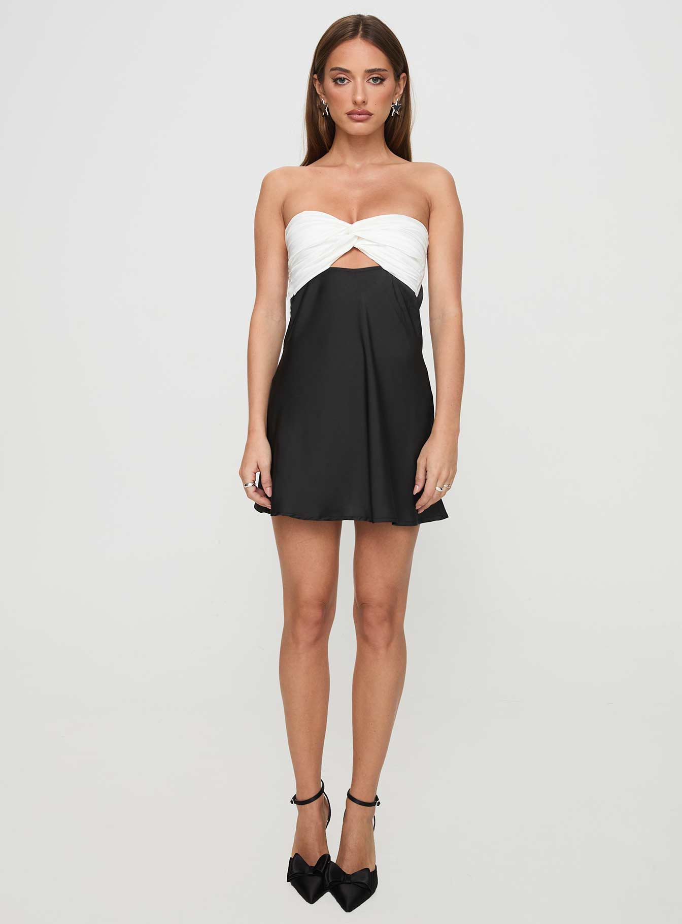 Shellie Mini Dress Black / White Factory Outlet