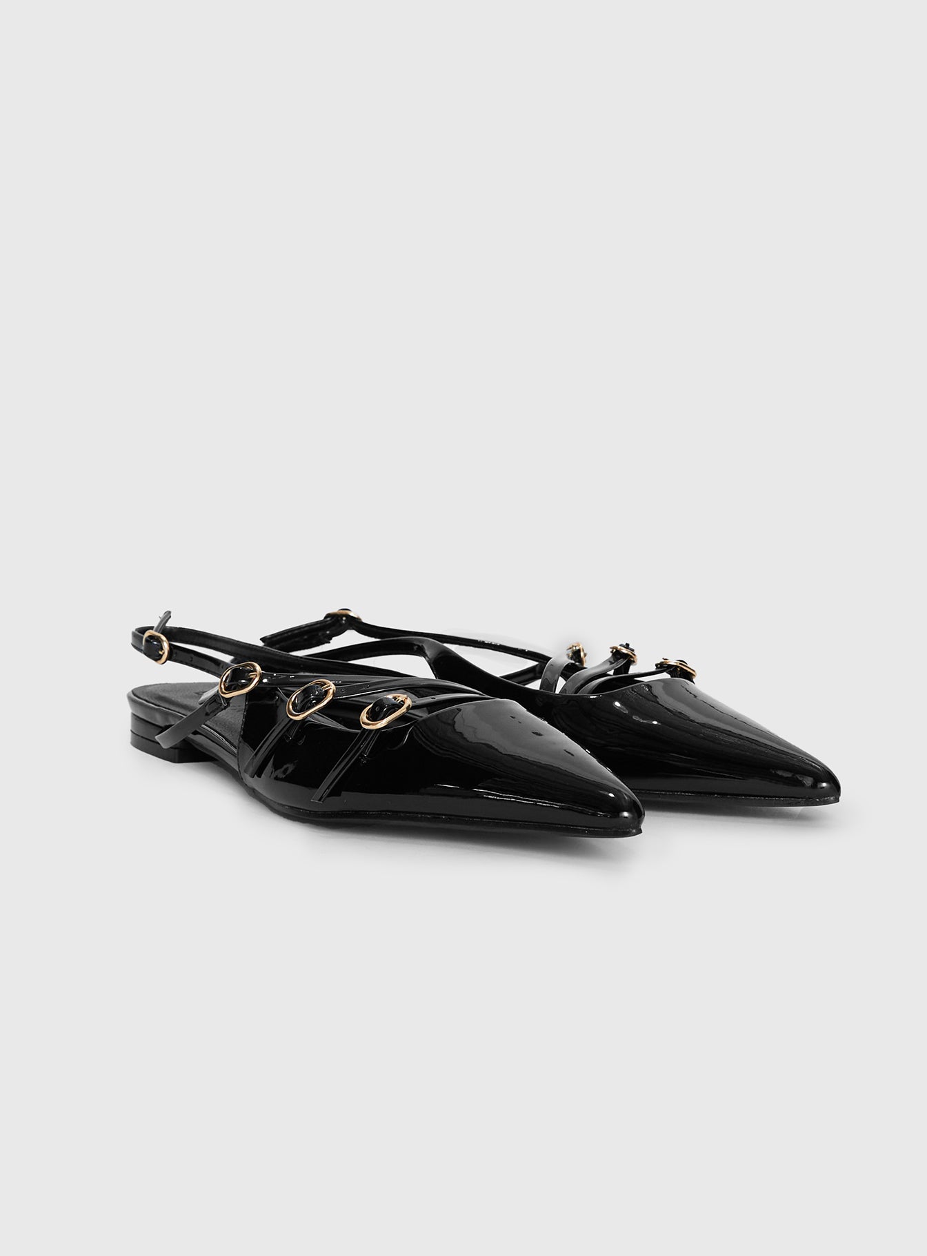 Billini Hettie Pointed Toe Flats Black Patent Discount Codes Really Cheap