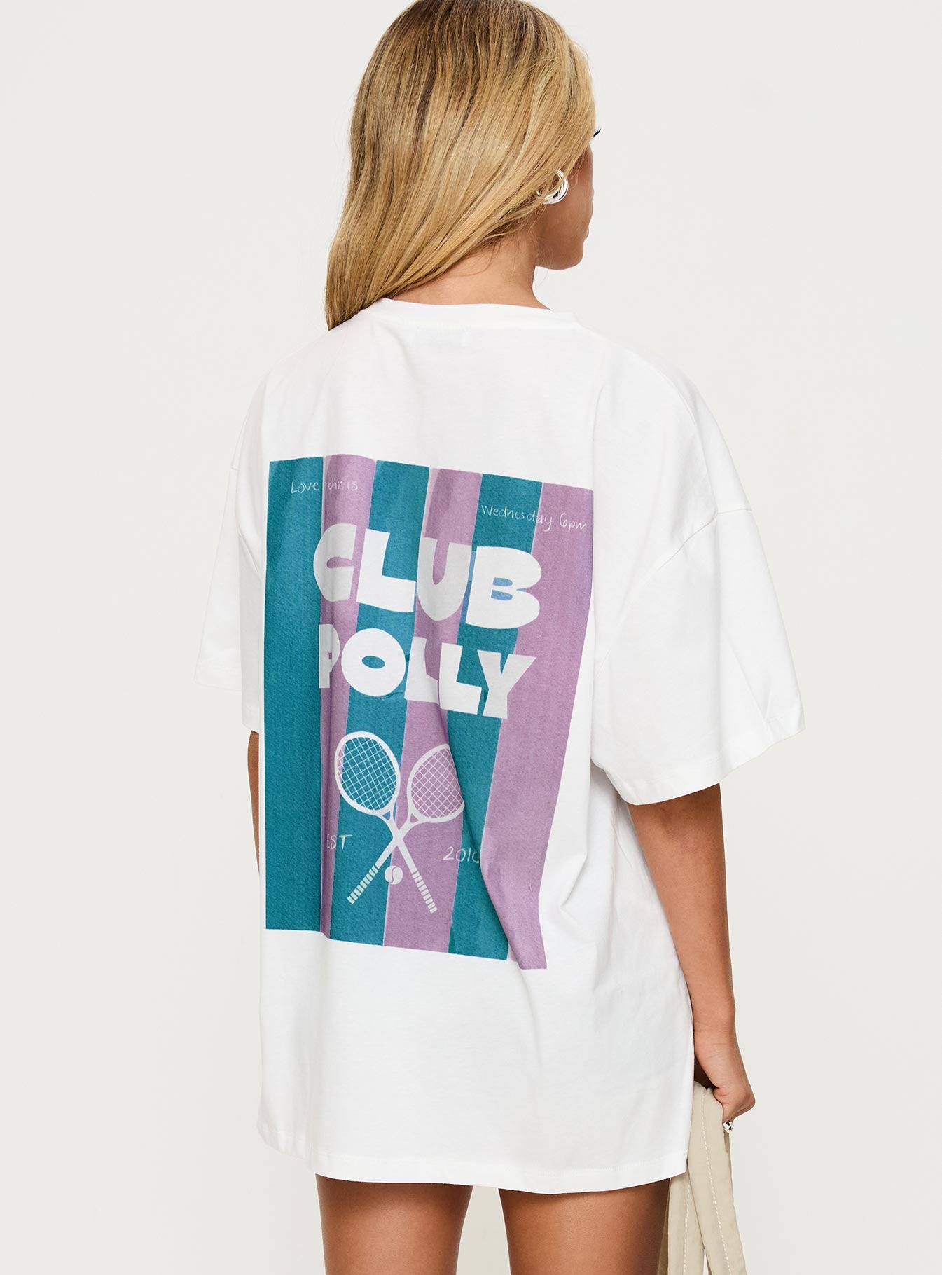 Club Polly Oversized Tee White Buy Cheap Inexpensive