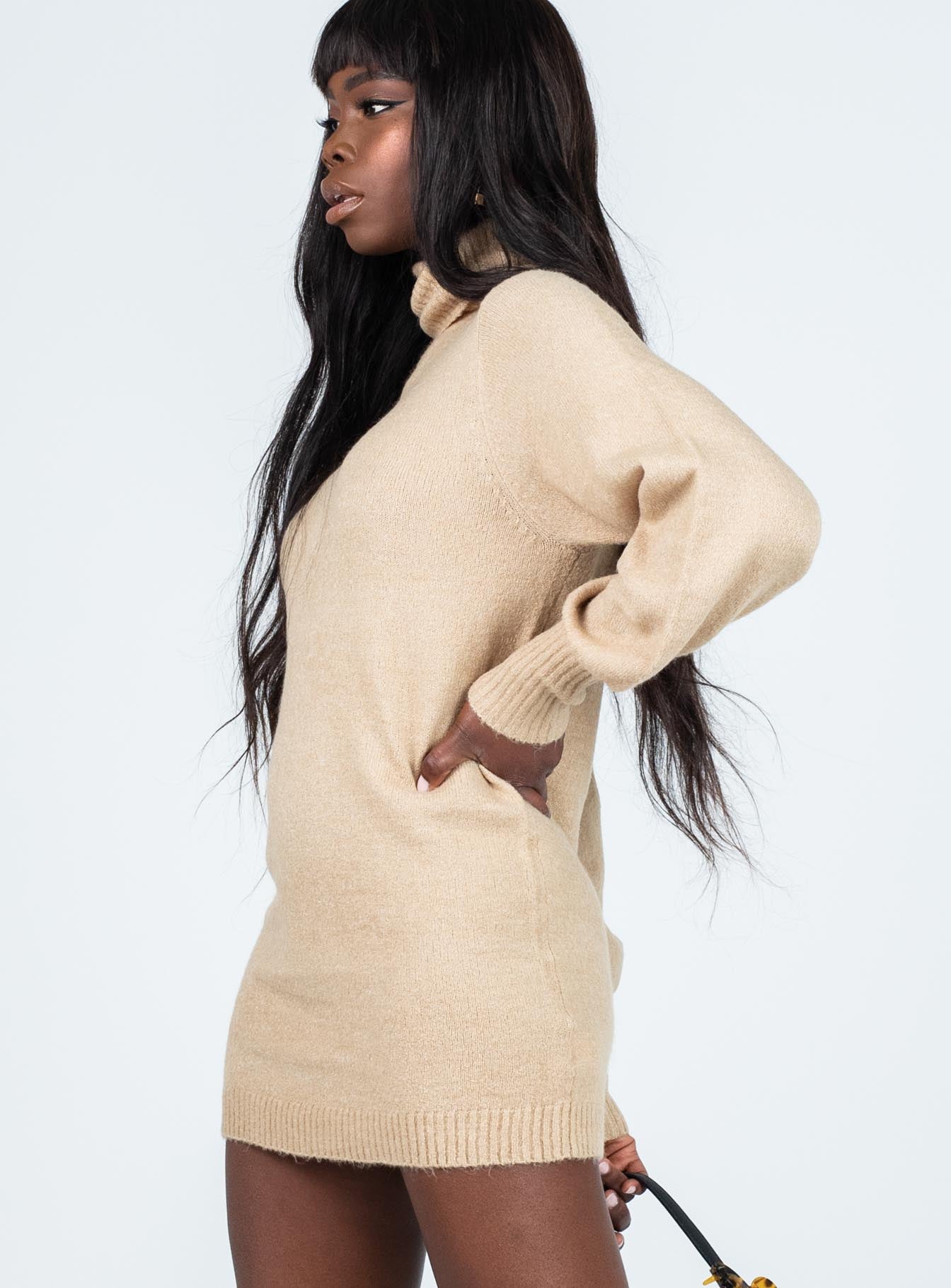 Zahara Mini Dress Beige Petite Cheap Geniue Stockist