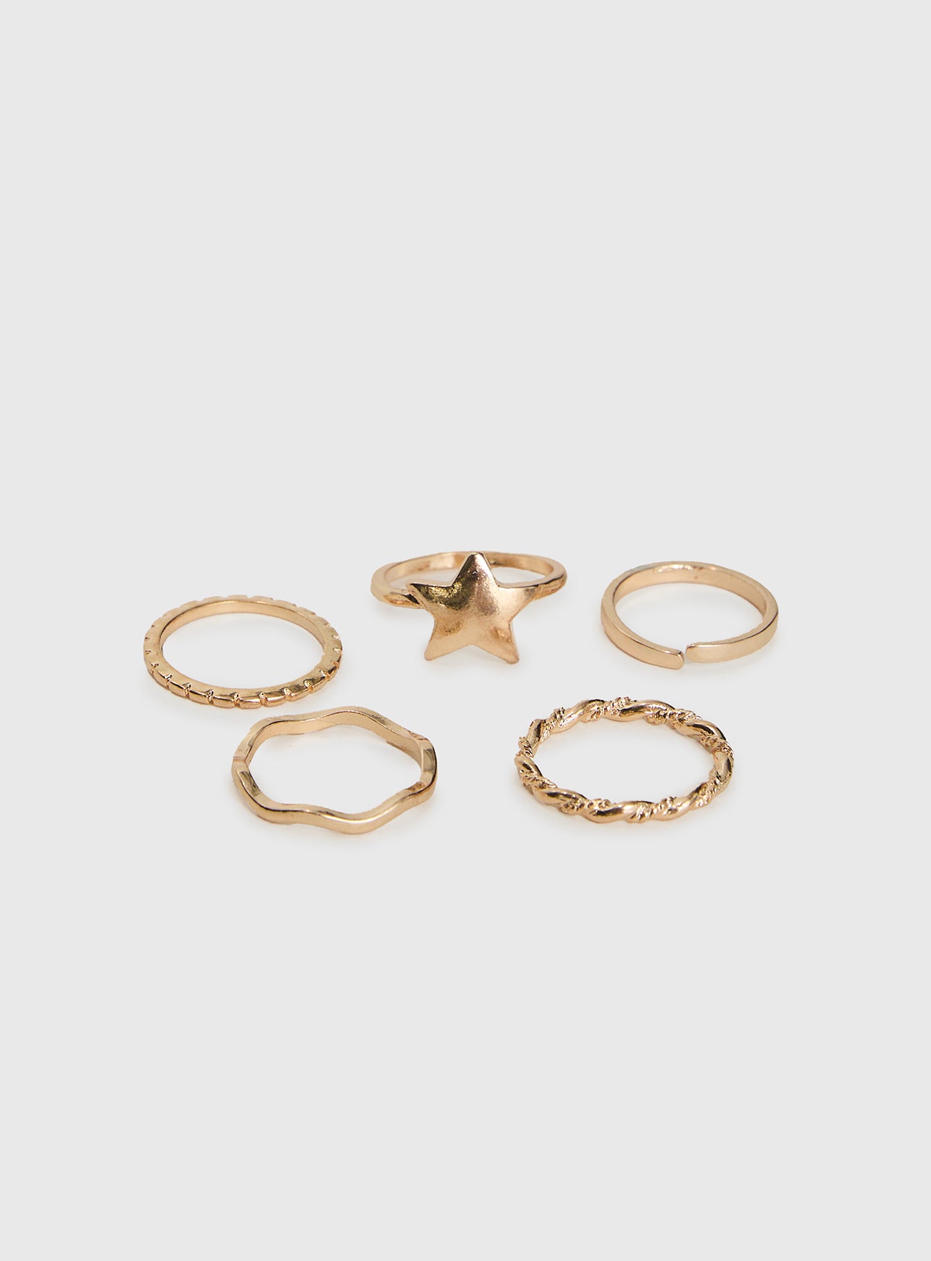 Casen Ring Set Gold Cheap Sale Low Cost