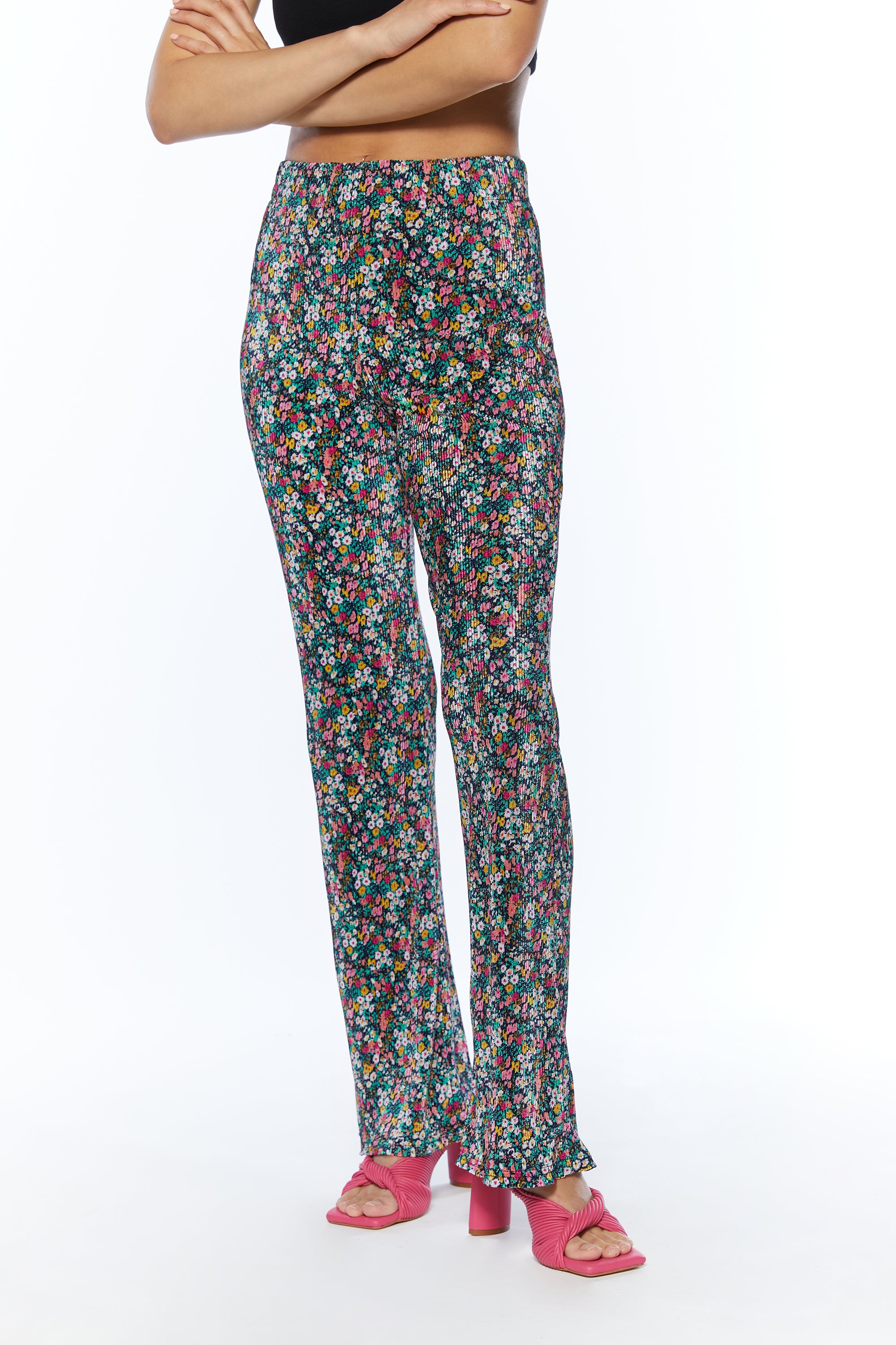 PLEATED FLORAL PANT Wholesale Pice