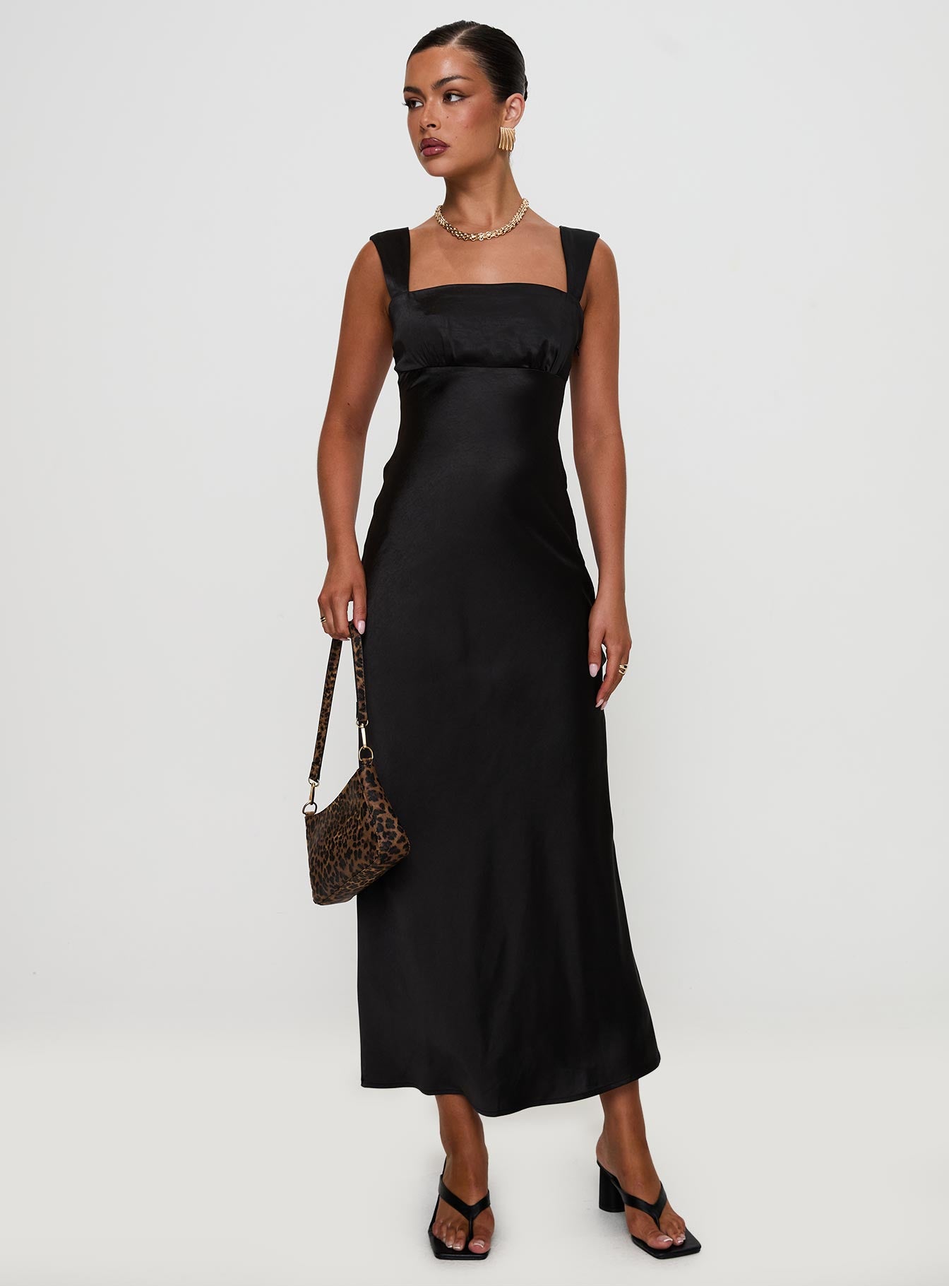 Radioactive Bias Cut Maxi Dress Black Online Shop From China