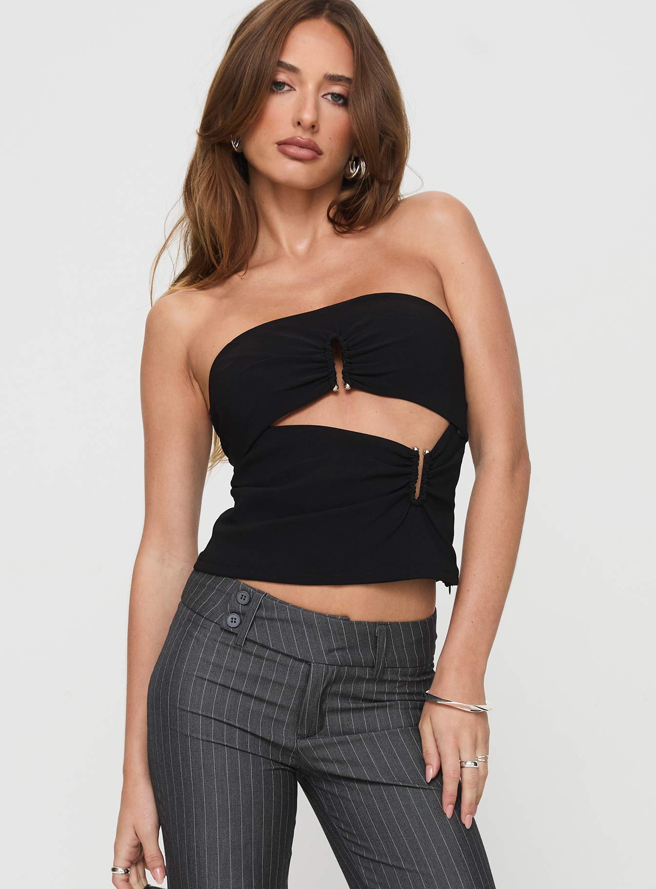 Reckless Abandon Strapless Top Black Browse Cheap Online