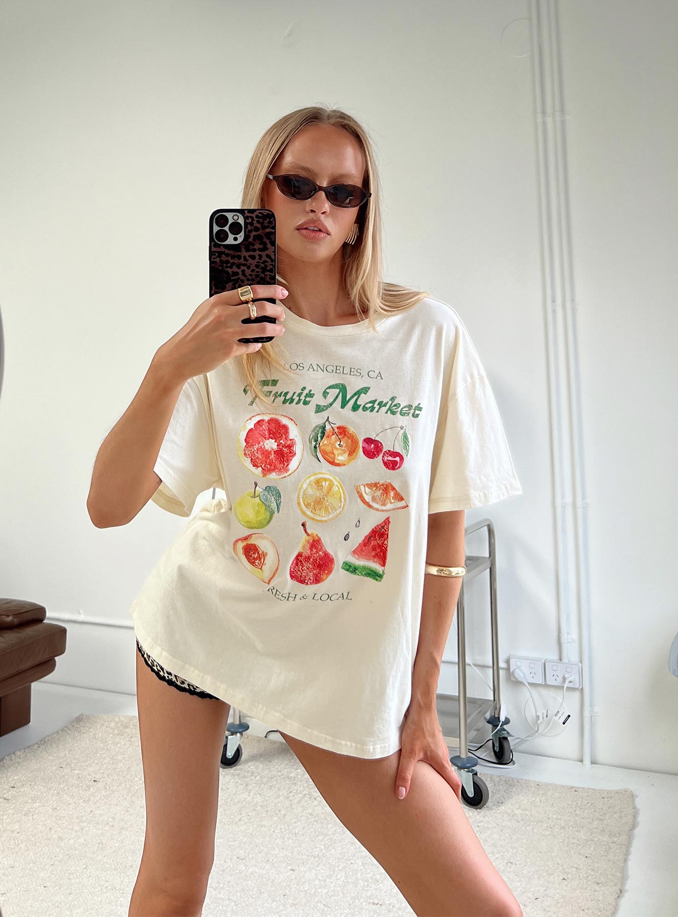 Fruit Market Oversized Tee White Clearance Cheap Online