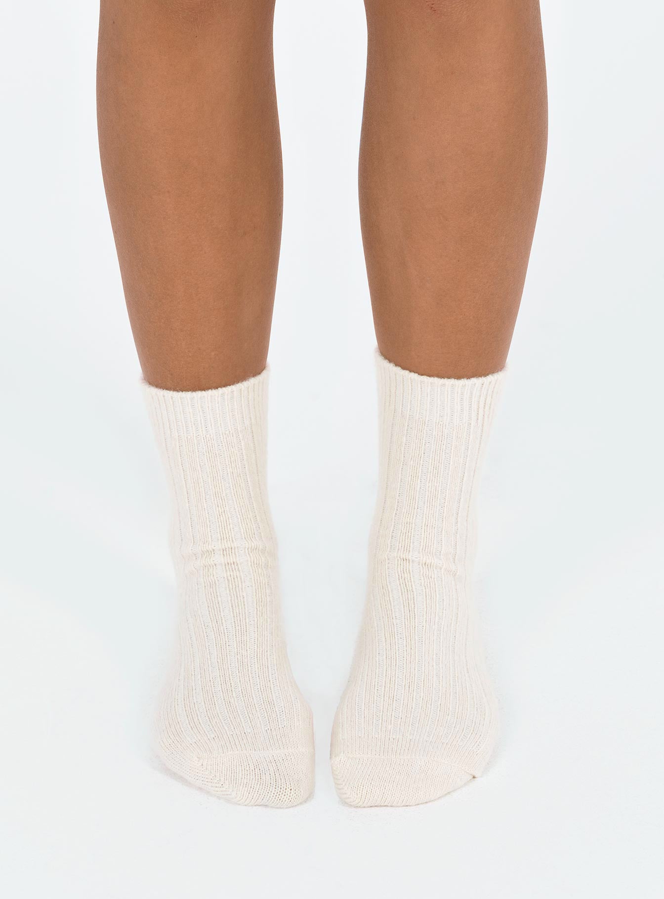 Janice Socks Beige Sale For Cheap