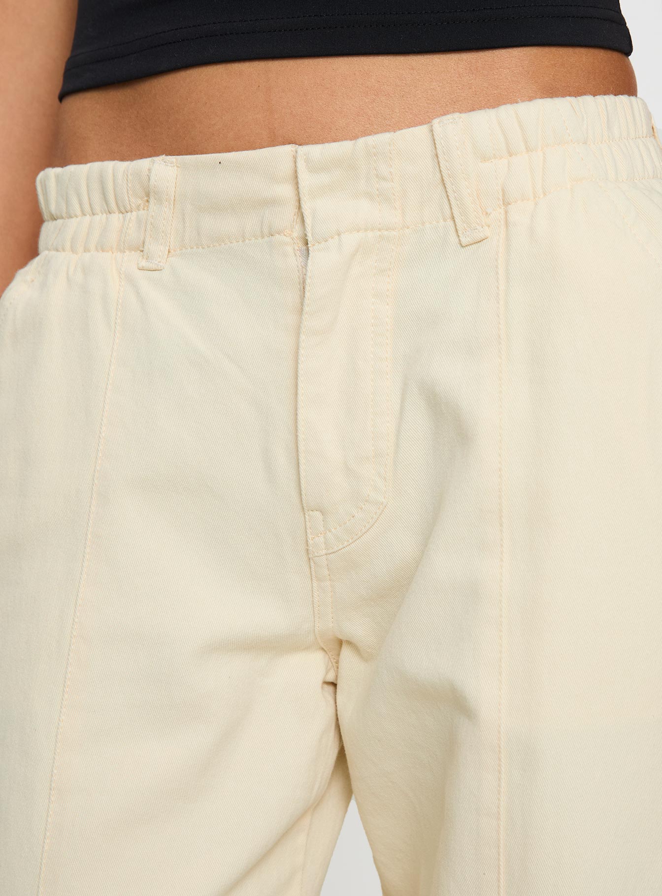 Chicker Mid Rise Pants Beige Sale Great Deals