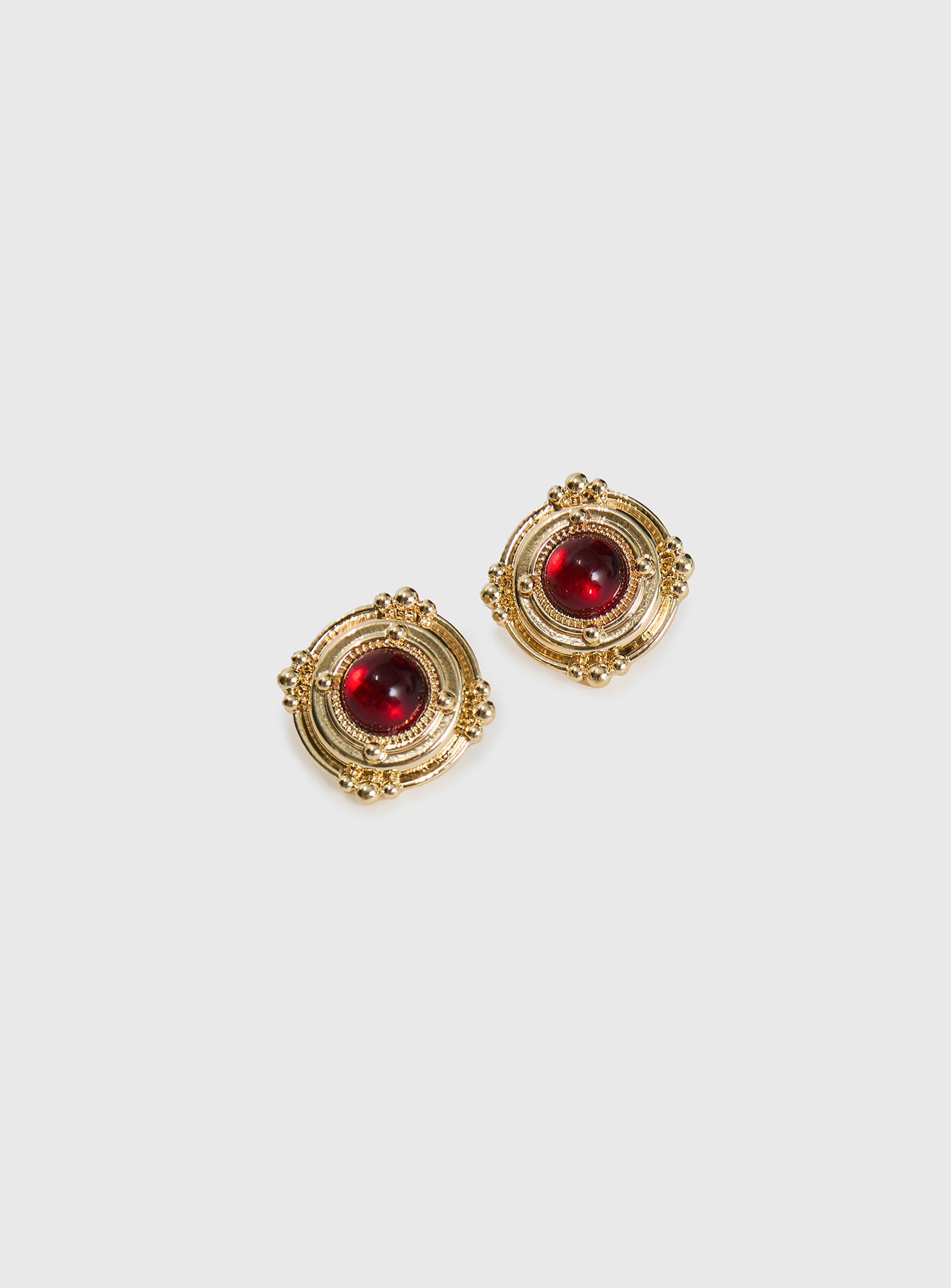 Unfolding Earrings Gold / Red Discount Fashion Style