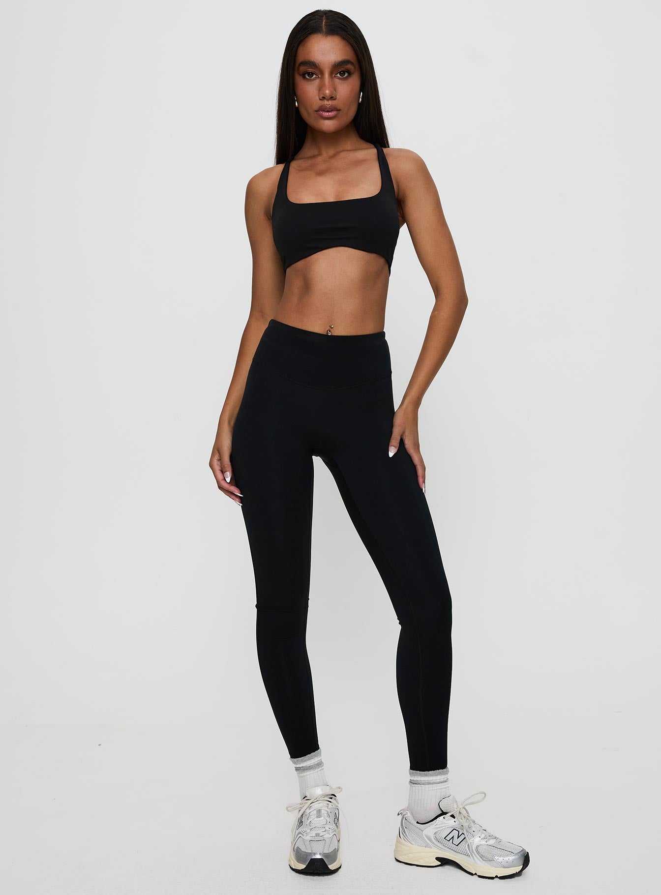 Dellah Ruched Back Leggings Black Discount Best Sale