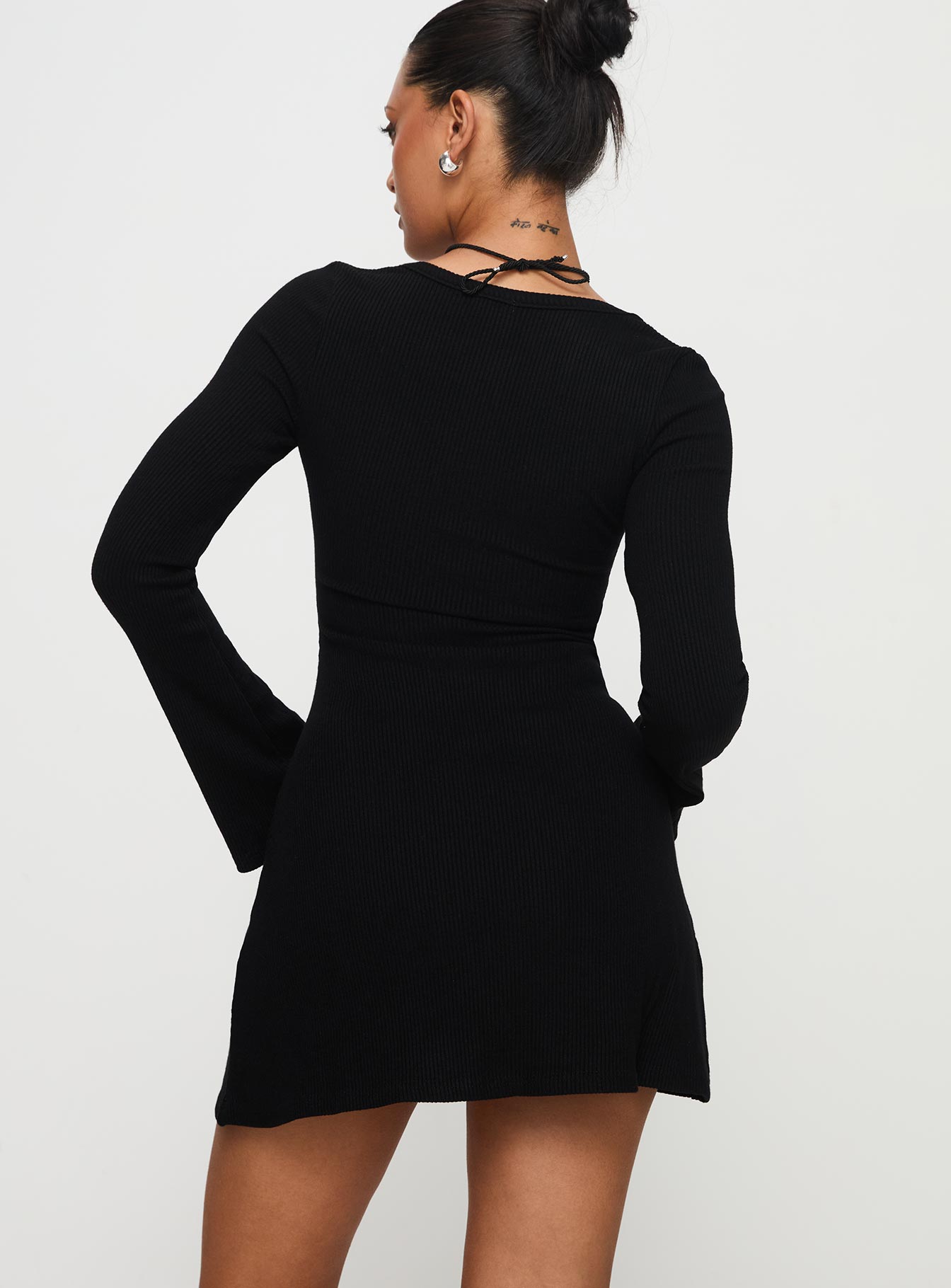 Best Interest Long Sleeve Mini Dress Black Petite Sale Lowest Pice