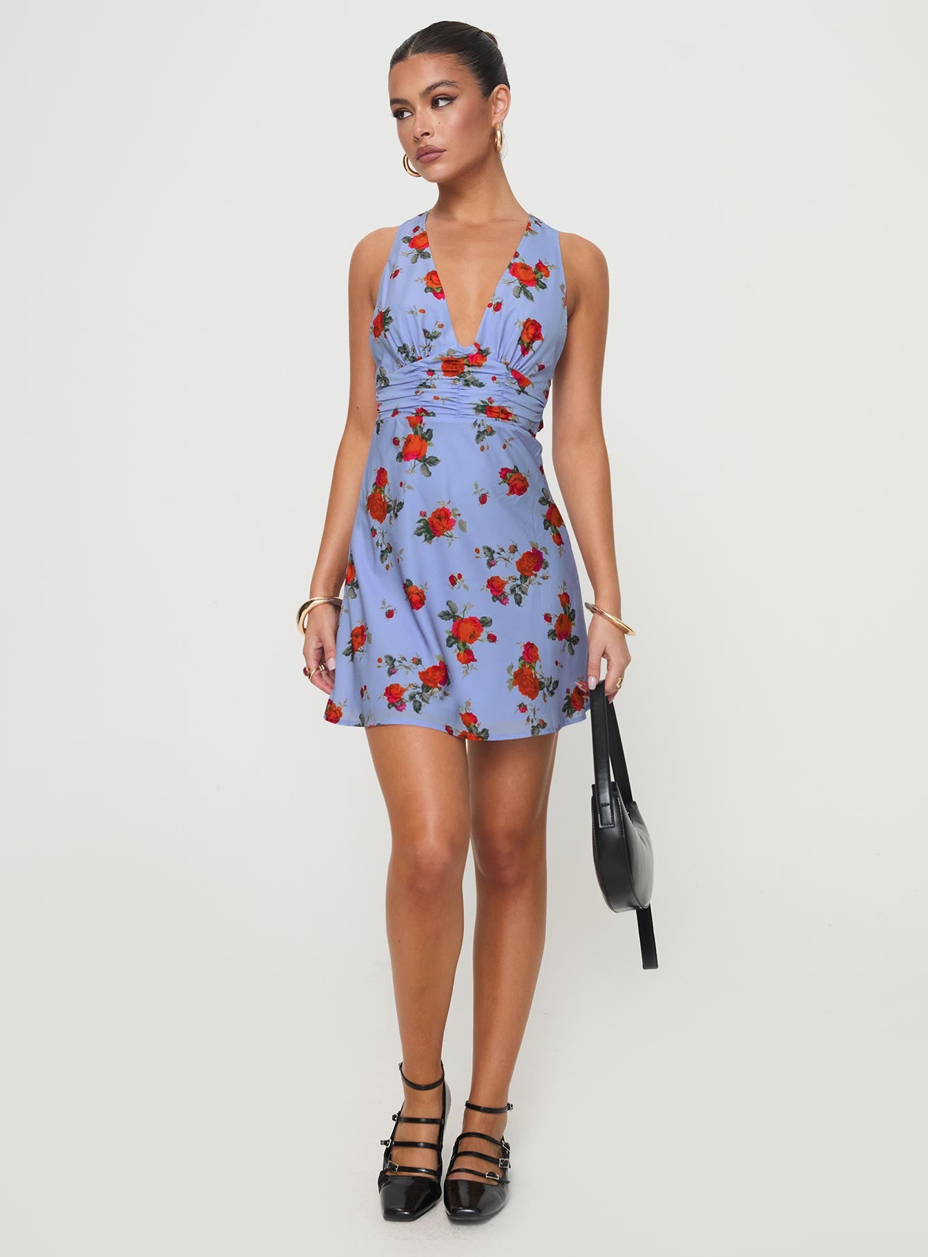 Connelly Mini Dress Blue Floral Free Shipping Reliable