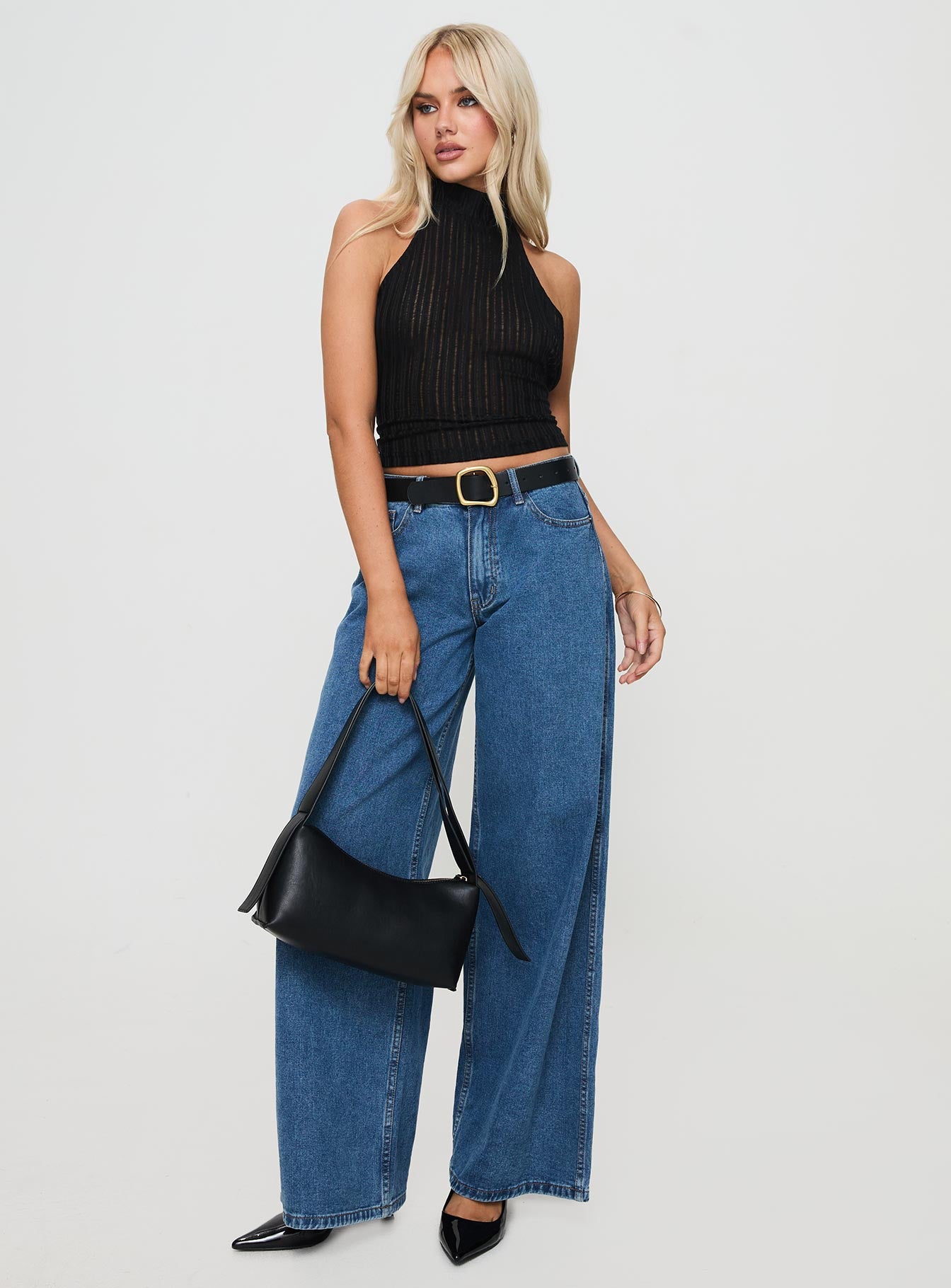 Zephria Sheer Halter Top Black Outlet Pay With Paypal