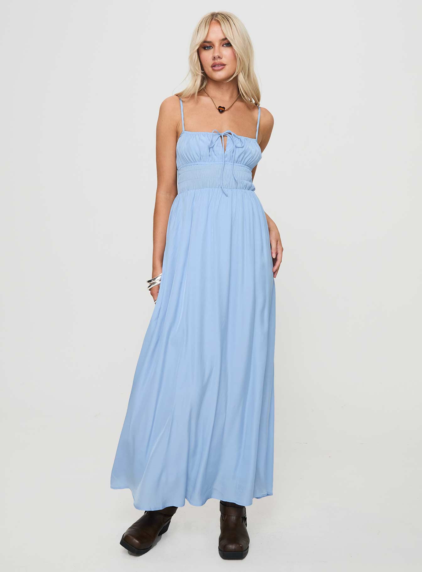 Jersie Maxi Dress Blue Buy Cheap Best Pices