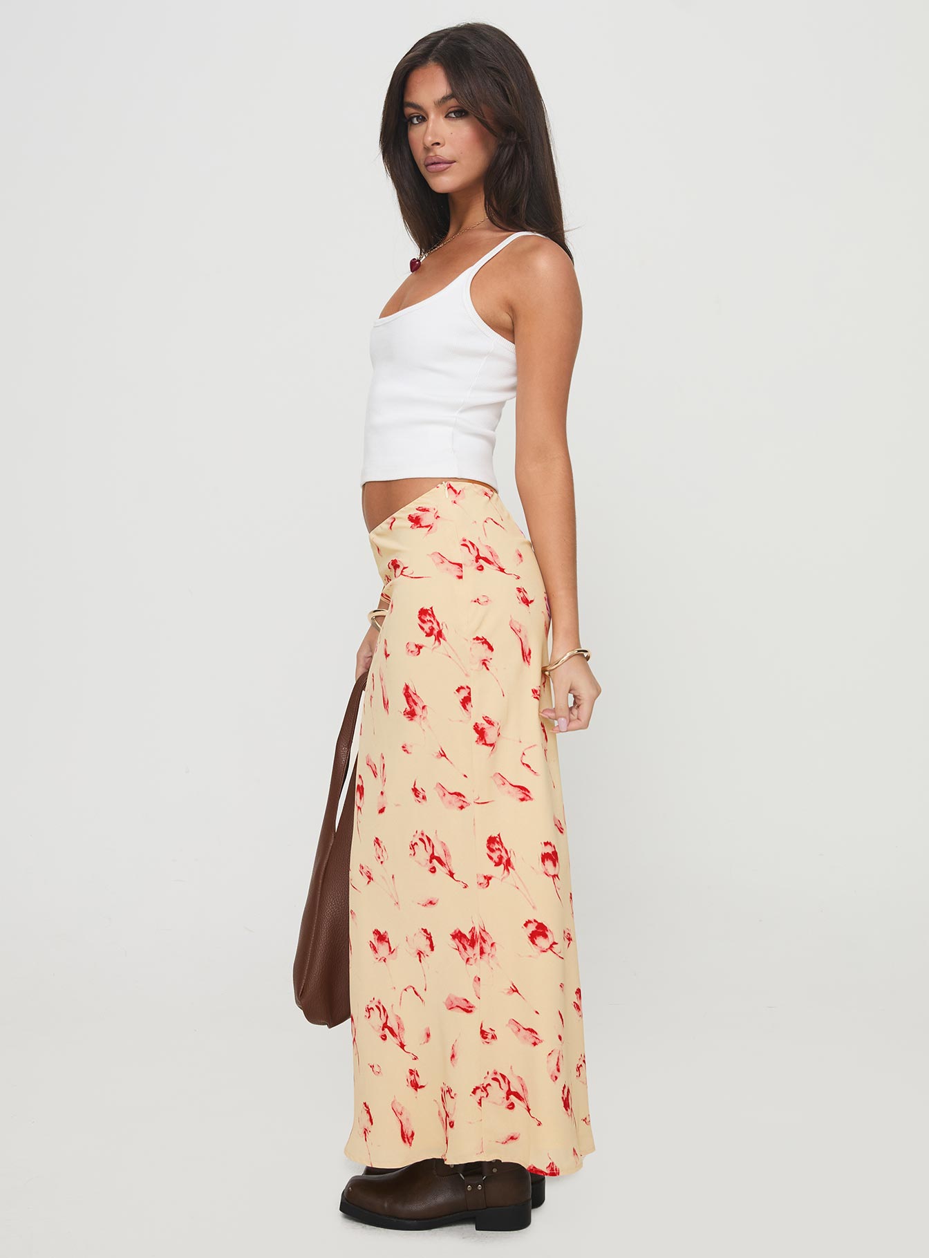 Mangoes Maxi Skirt Cream Good Selling Cheap Pice