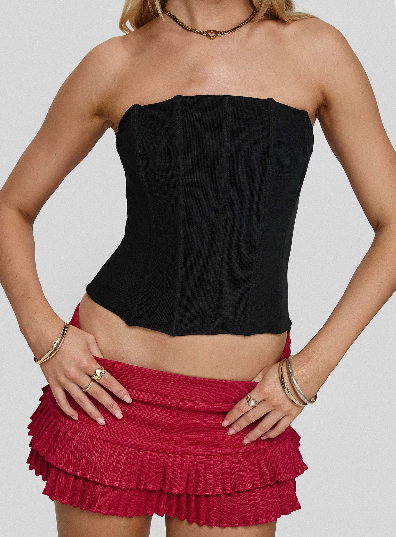 Moneypenny Strapless Top Black Discount With Mastercard