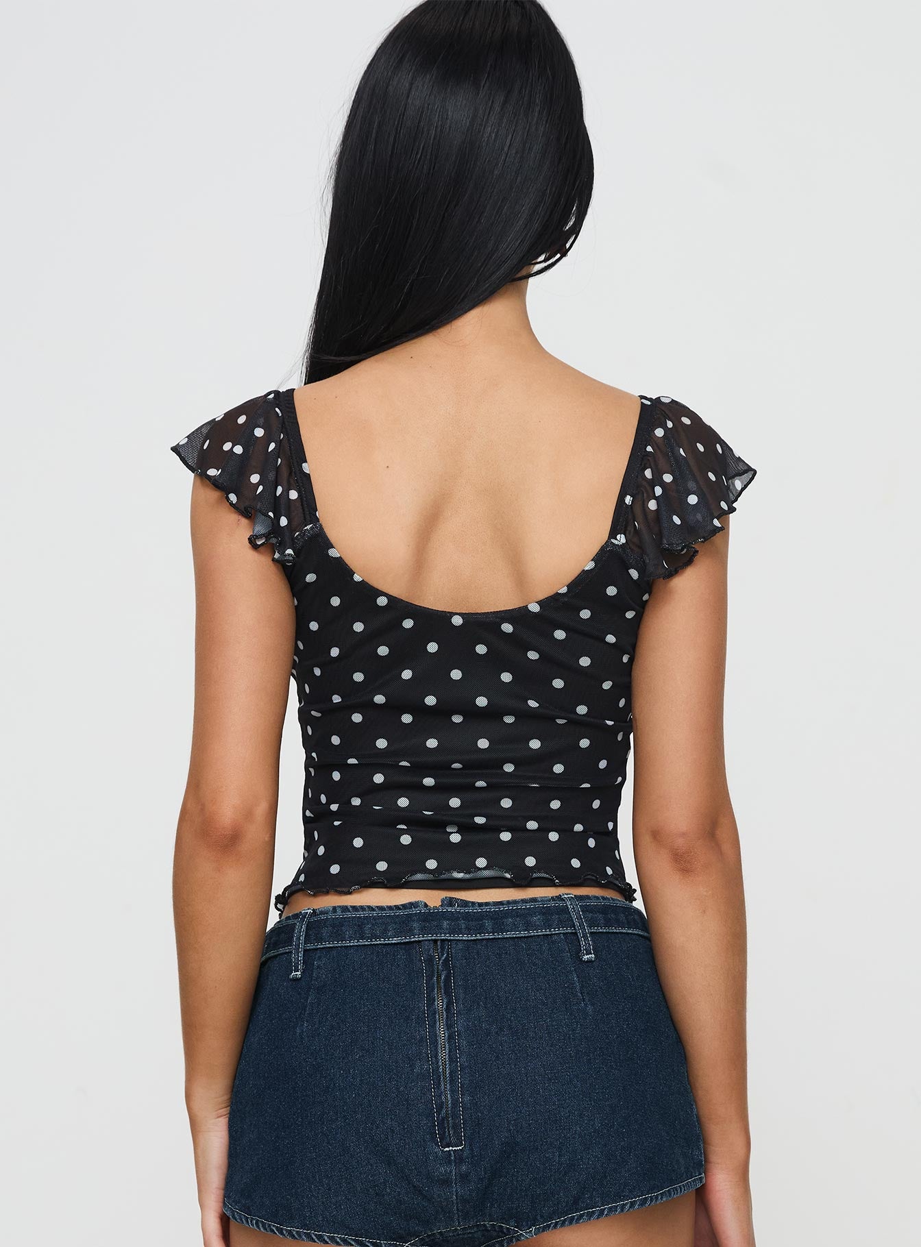 Beckinsale Polka Top Black 2025 New For Sale