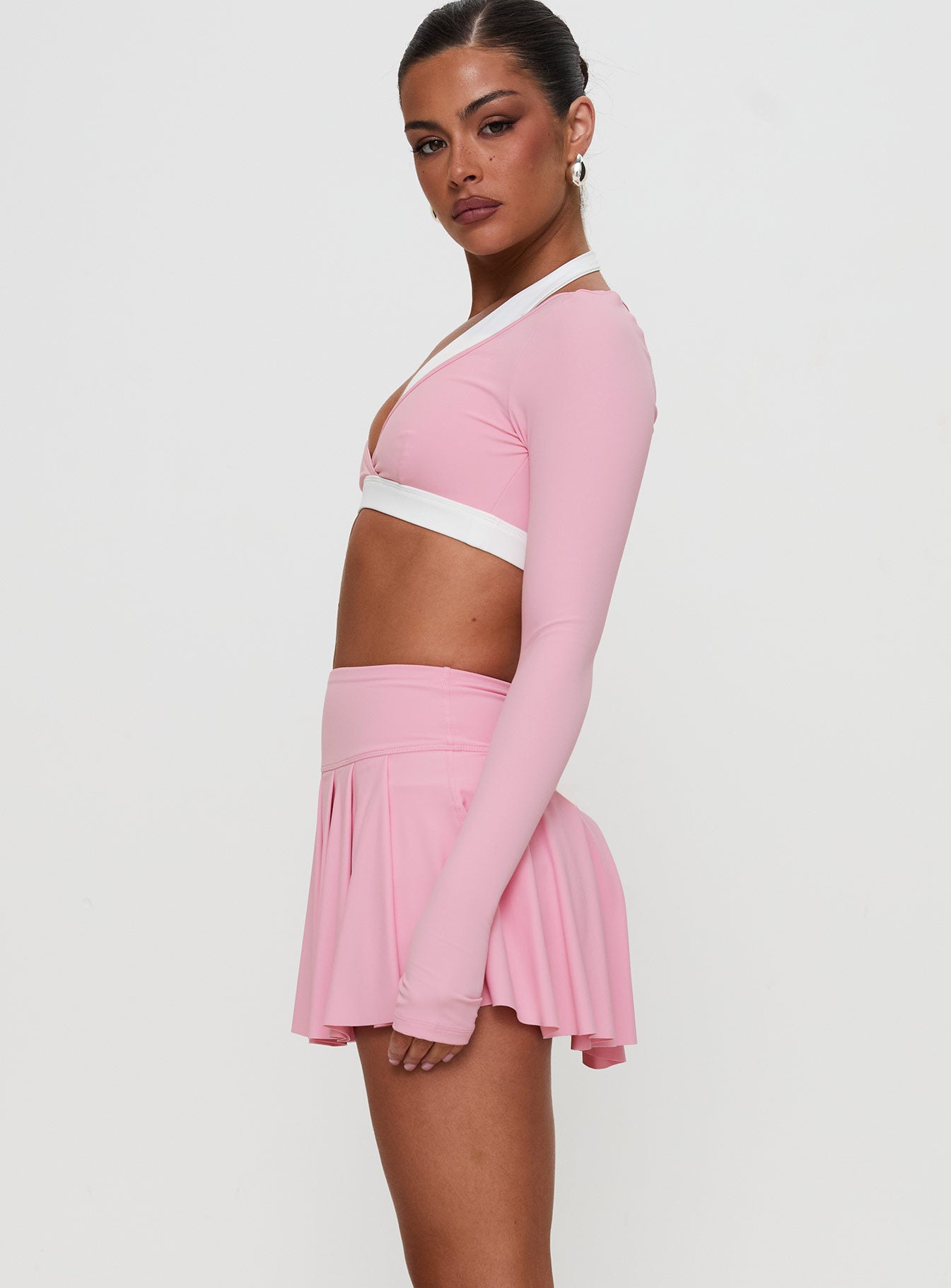 Dynamic Pleat Active Skort Pink Low Cost