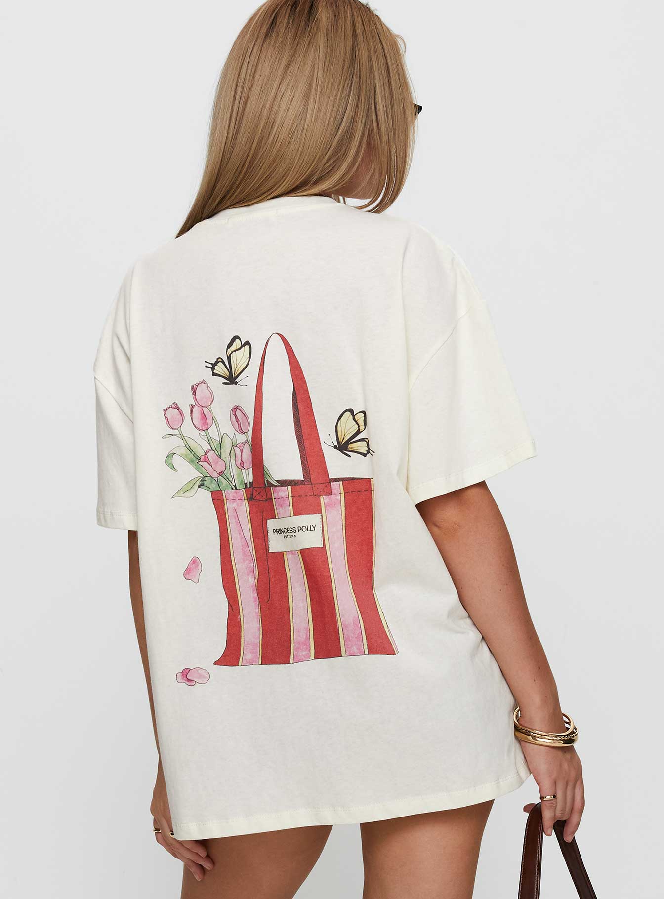 Princess Polly x Butterfly Foundation Charity Merch Tee Cream Ebay Online