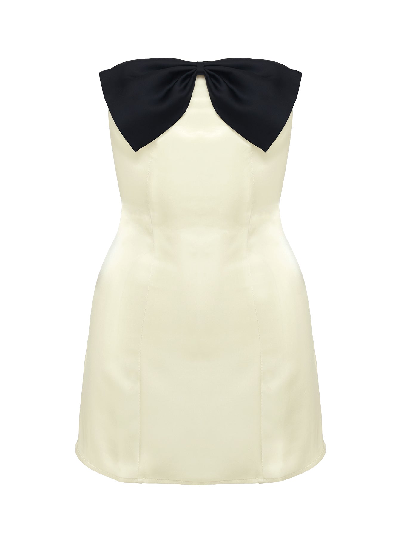 Kesy Bow Tie Mini Dress Cream / Black Outlet Exclusive