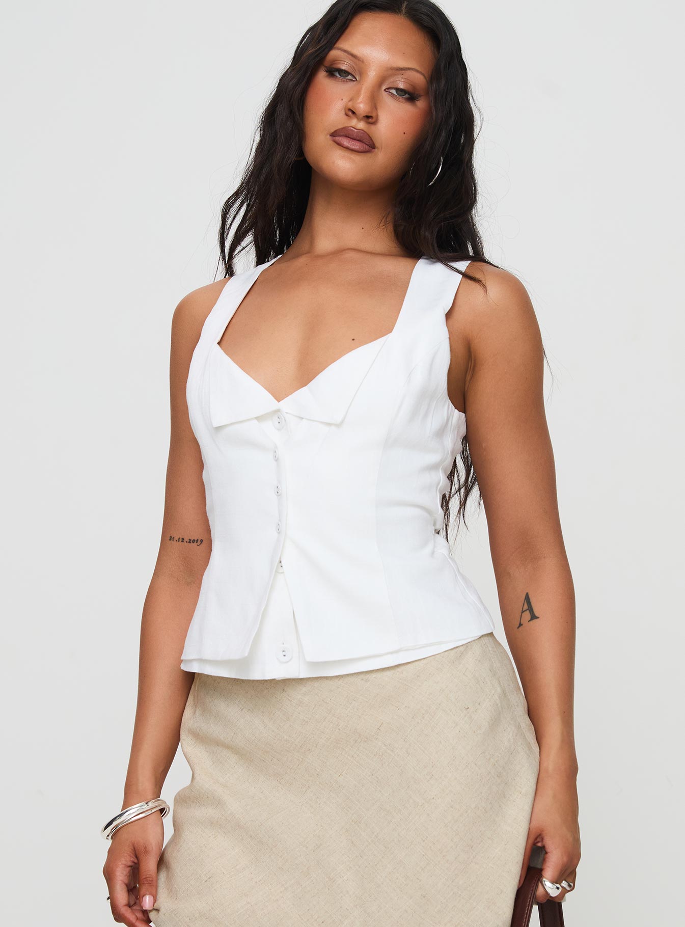 Anabeth Top White Discount Wholesale