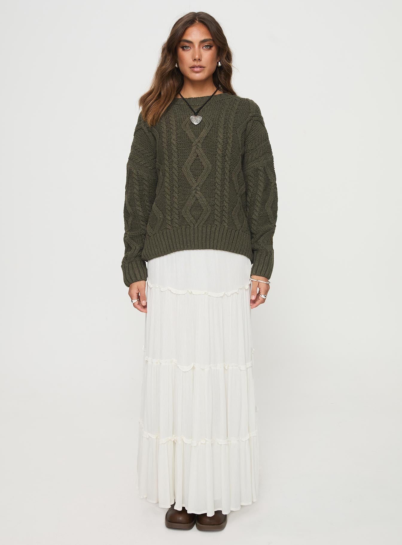 Anaya Oversized Sweater Olive Geniue Stockist Cheap Online