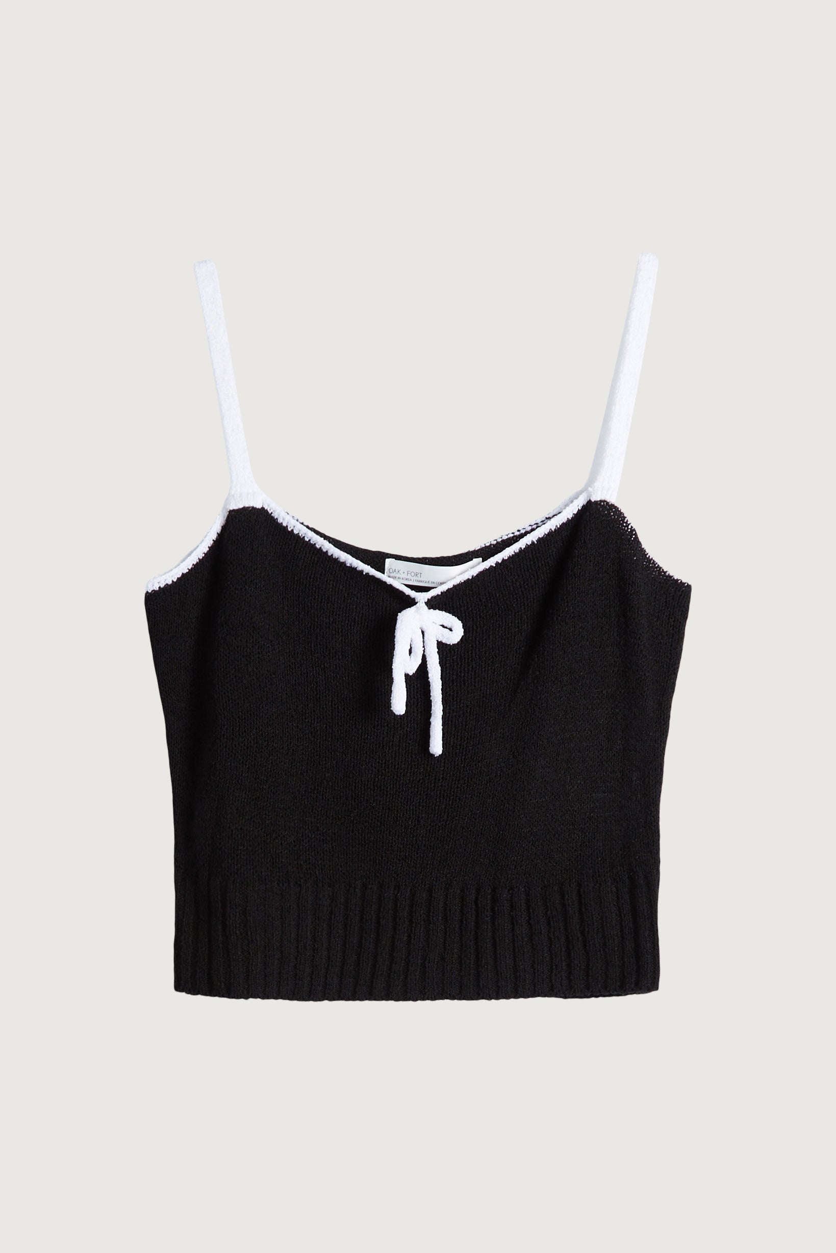 KNIT TANK TOP WITH CONTRAST TRIM Latest Cheap Online