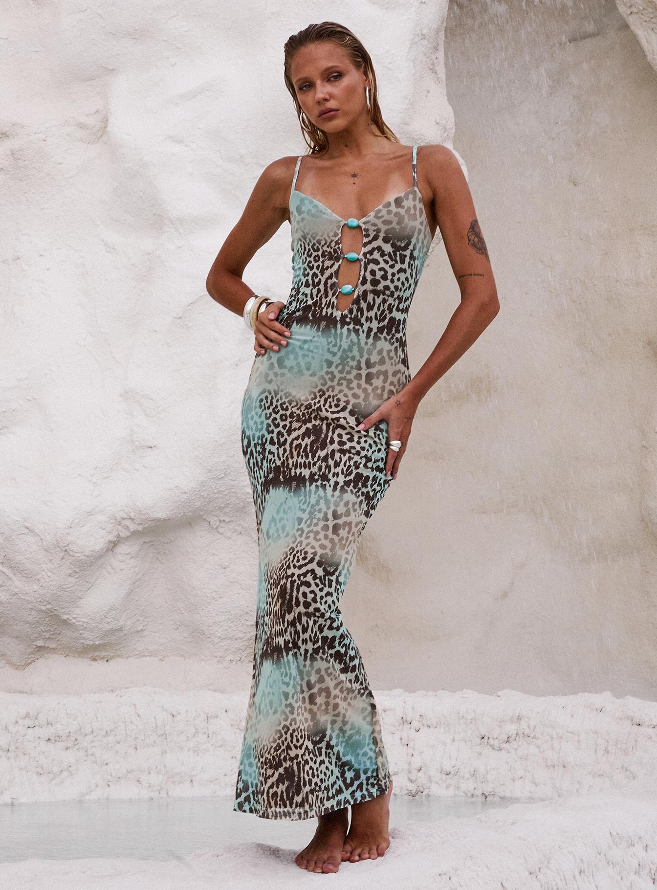 Mi Casa Maxi Dress Animal Finishline Sale Online