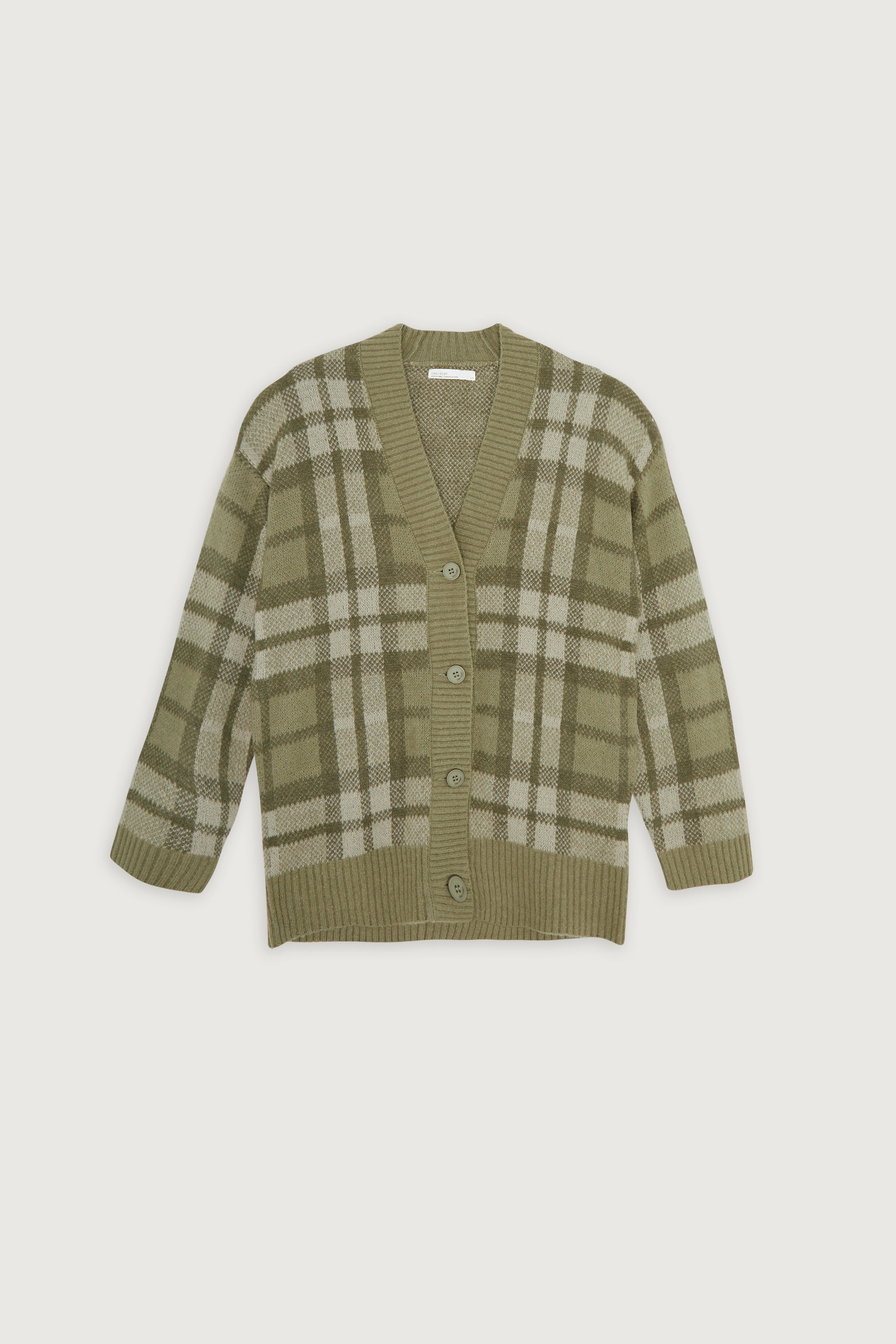 FUZZY OVERSIZED PLAID CARDIGAN Outlet The Cheapest