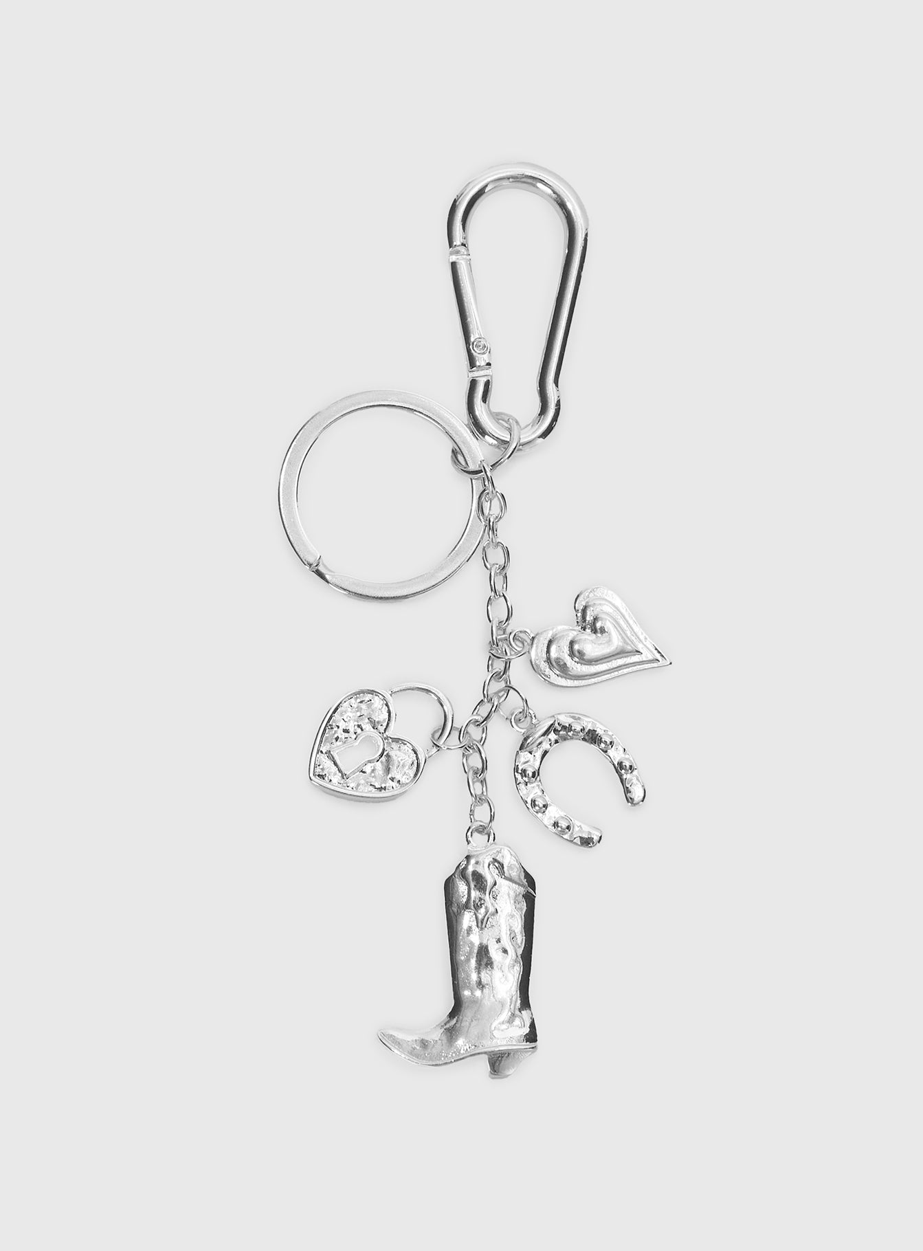 How Lucky Are We Key Chain Silver Outlet Low Shipping Fee