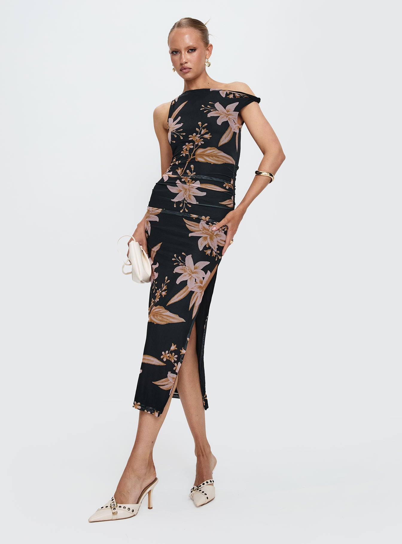 Goldrush Maxi Dress Black Floral Cheap Sale Low Pice