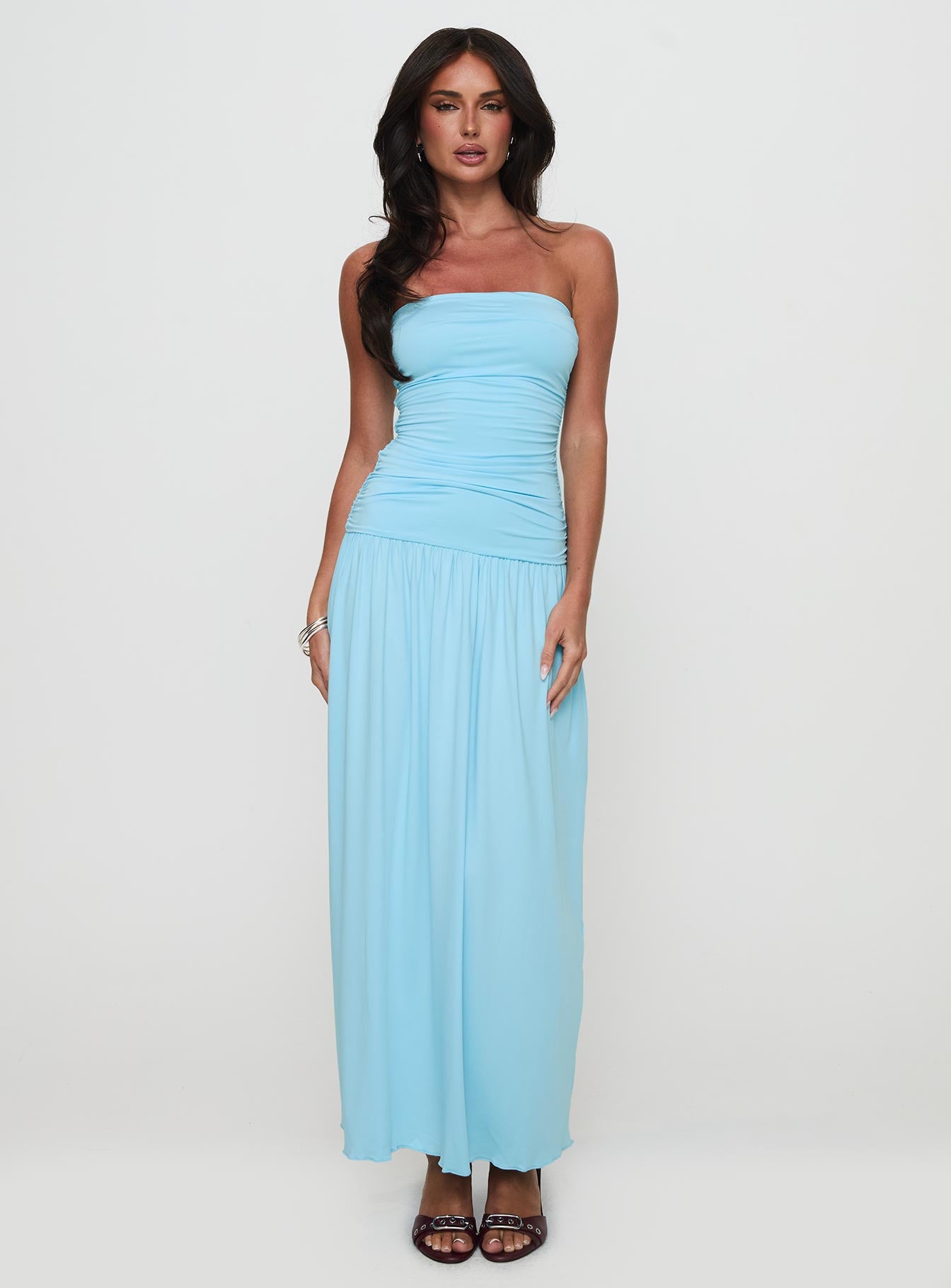 Glorie Strapless Maxi Dress Light Blue Visit New Online