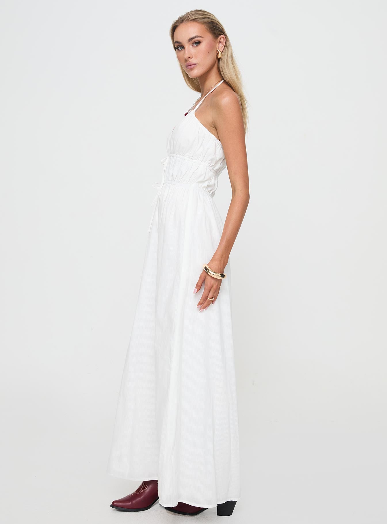 Dalston Maxi Dress White Cheap Professional