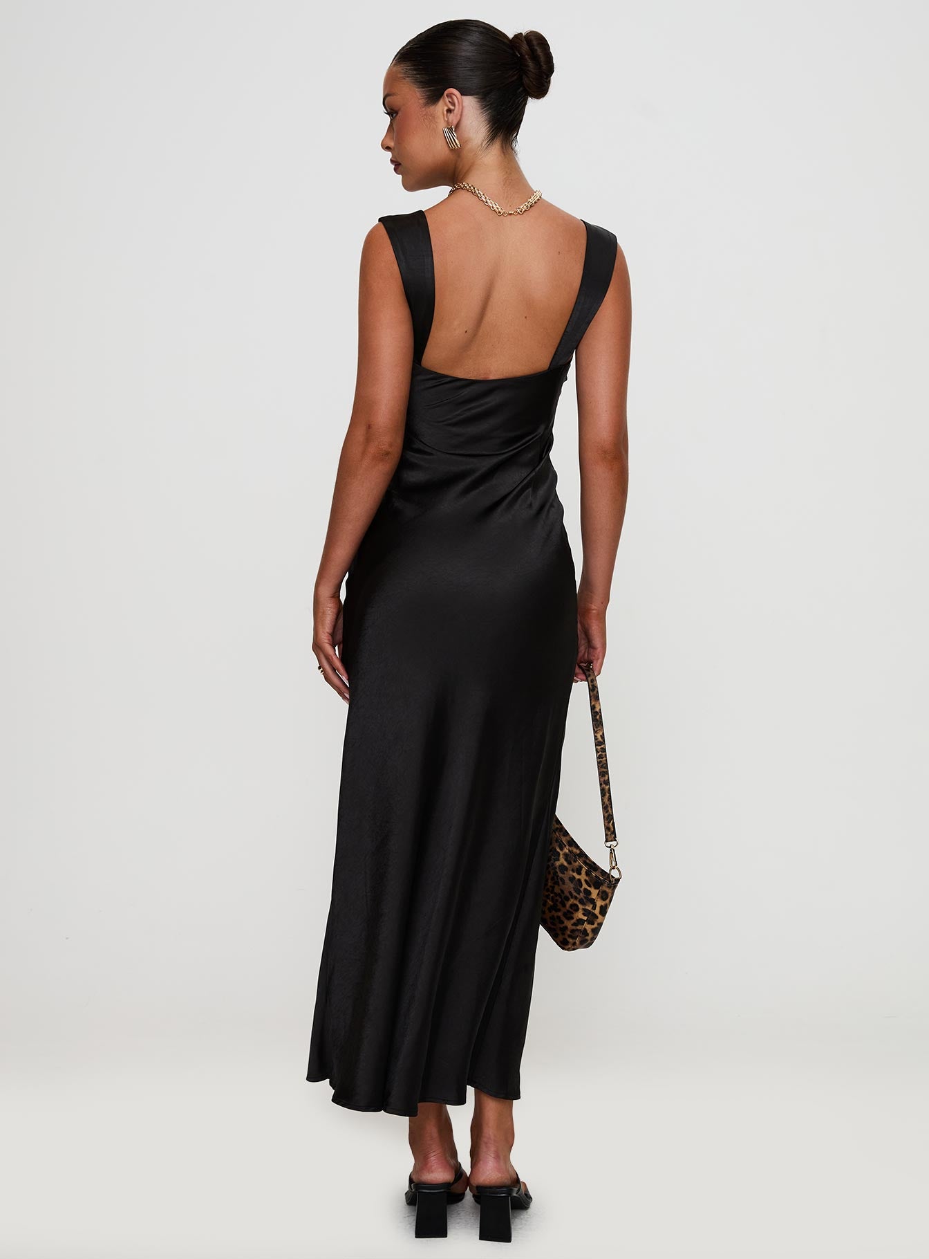 Radioactive Bias Cut Maxi Dress Black Online Shop From China