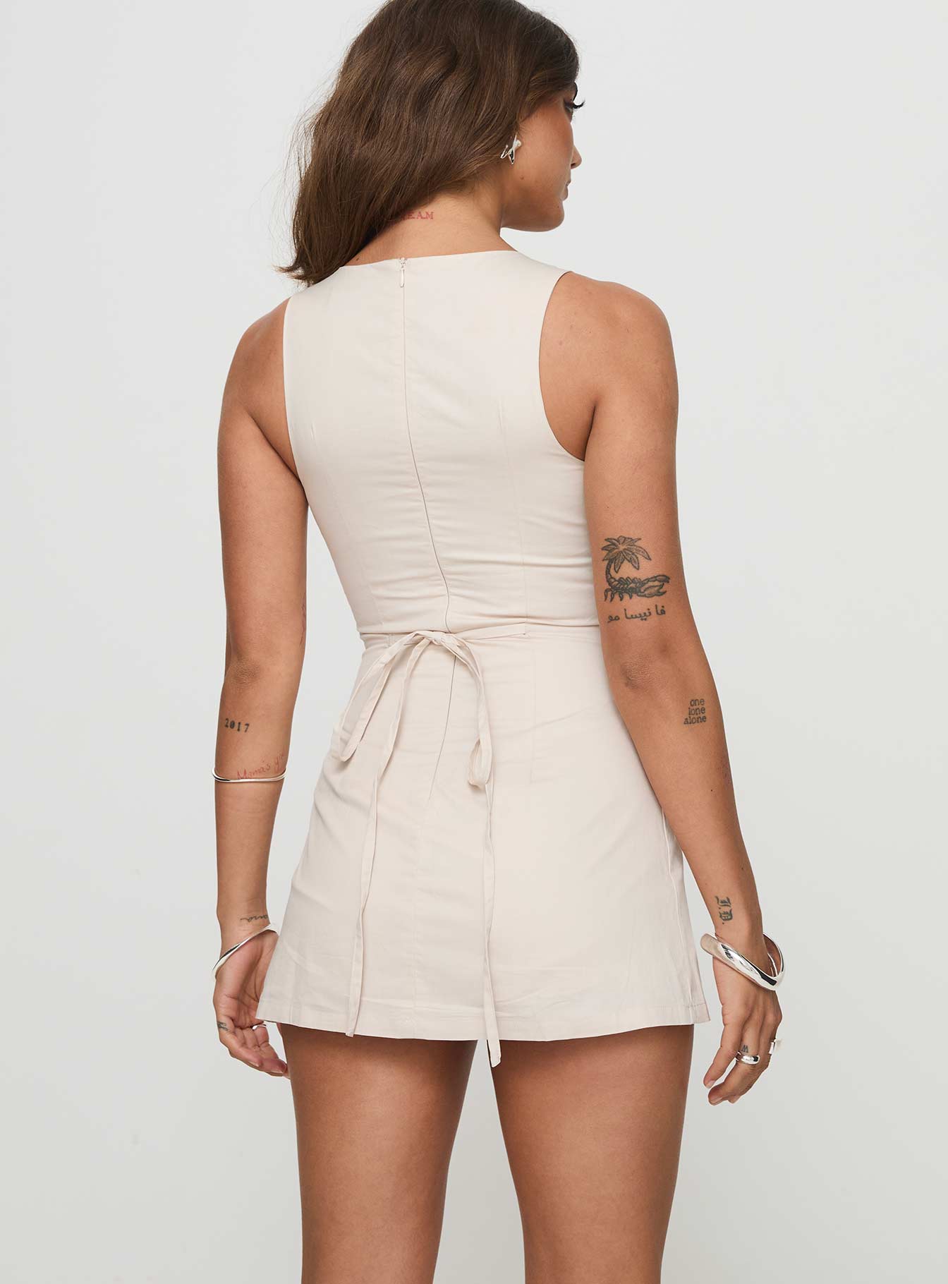 Yumiko Romper Cream Tall Clearance Geniue Stockist