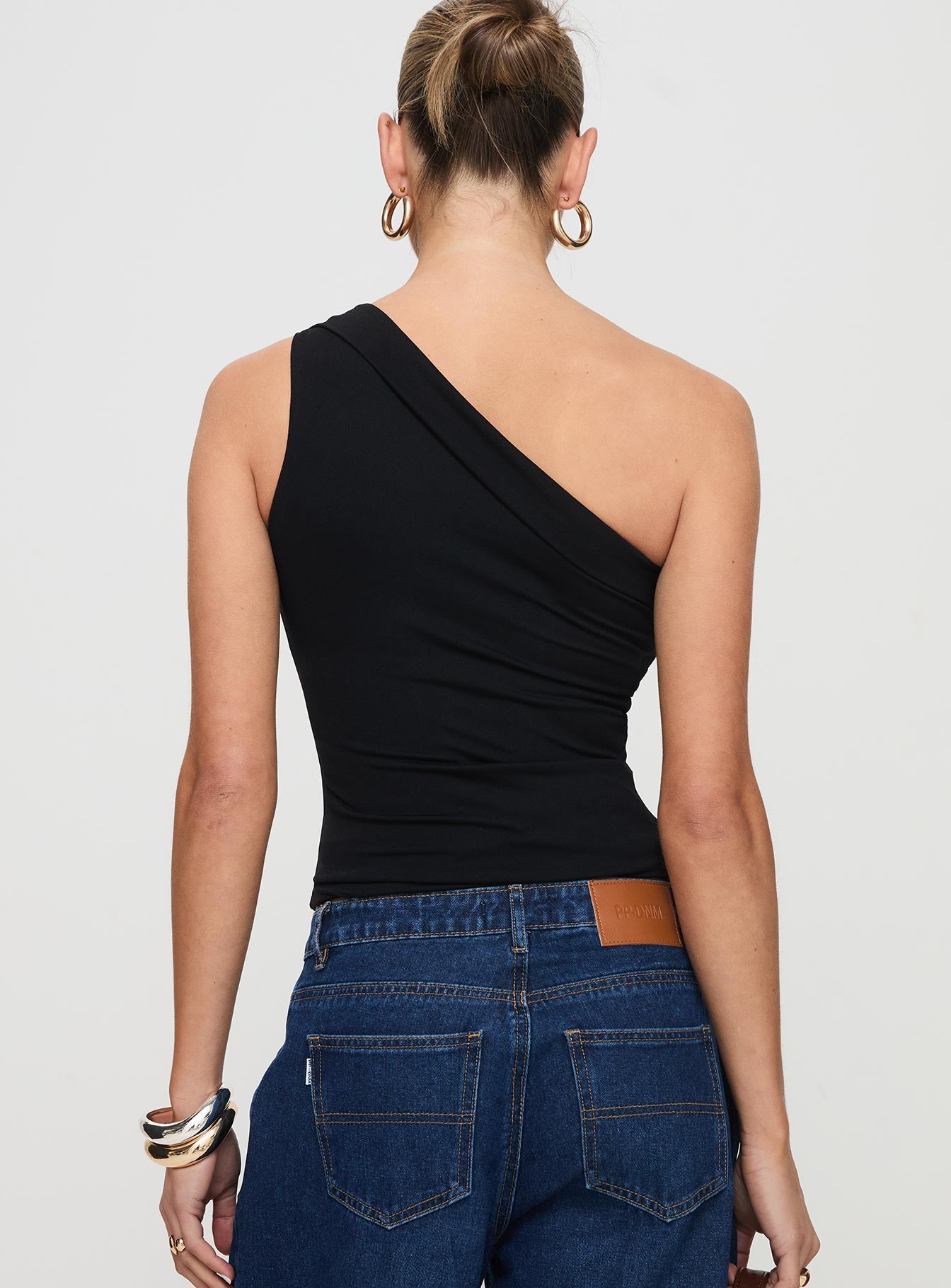 Lunah One Shoulder Top Black Free Shipping Shop For