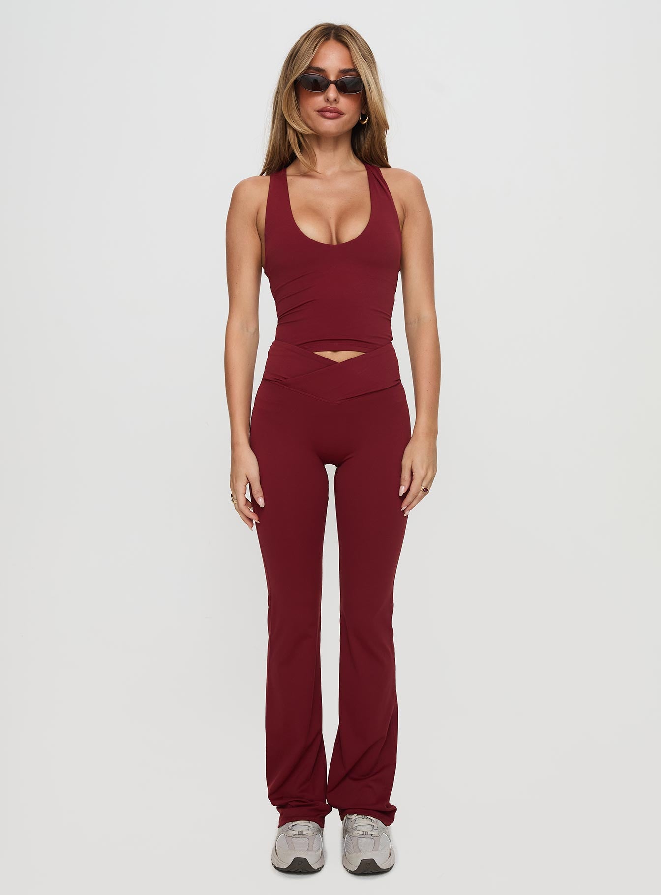 Sunday Session Active Flare Leg Pant Red Very Cheap