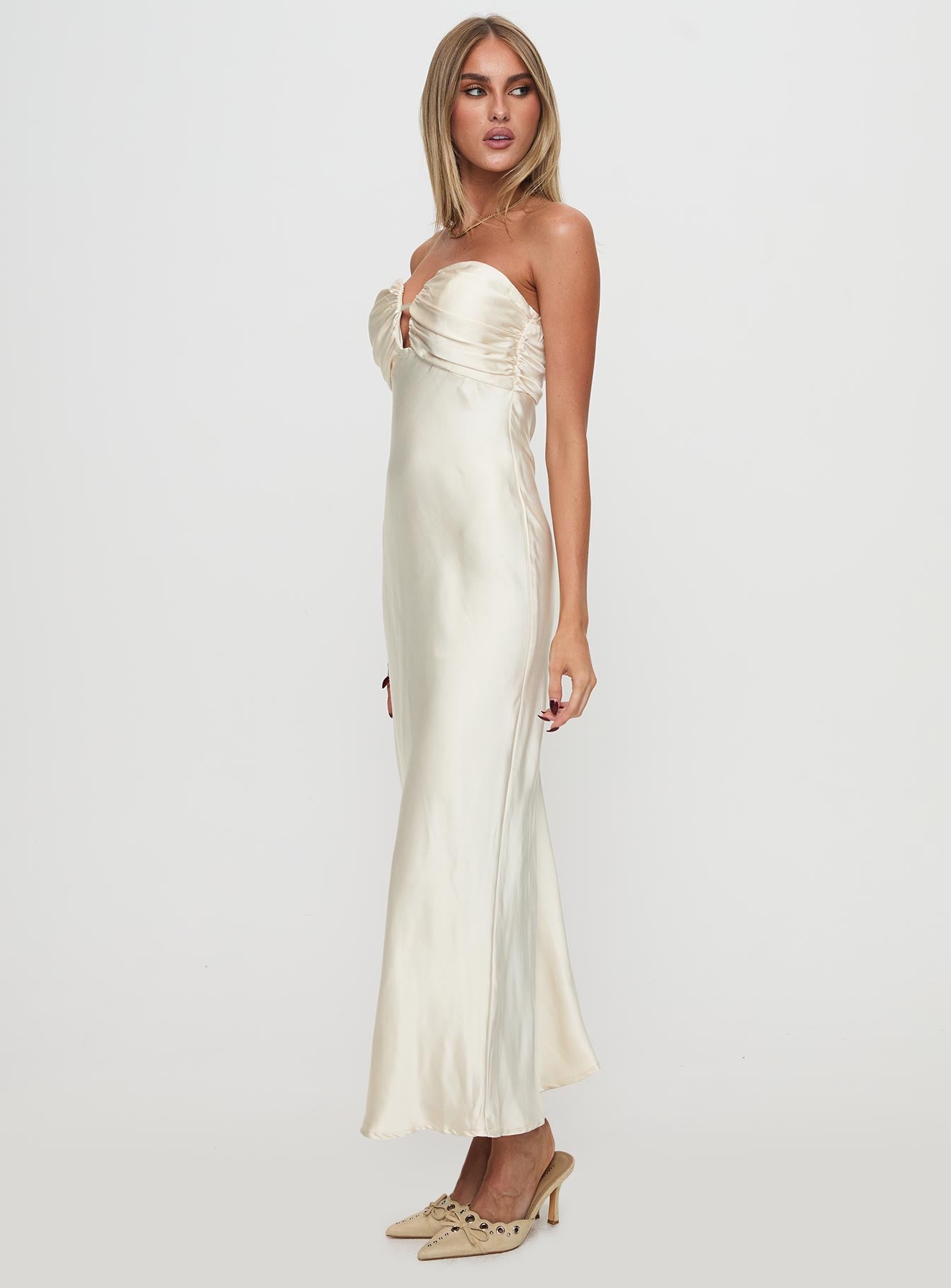 Cyprian Strapless Maxi Dress Champagne Latest Collections For Sale