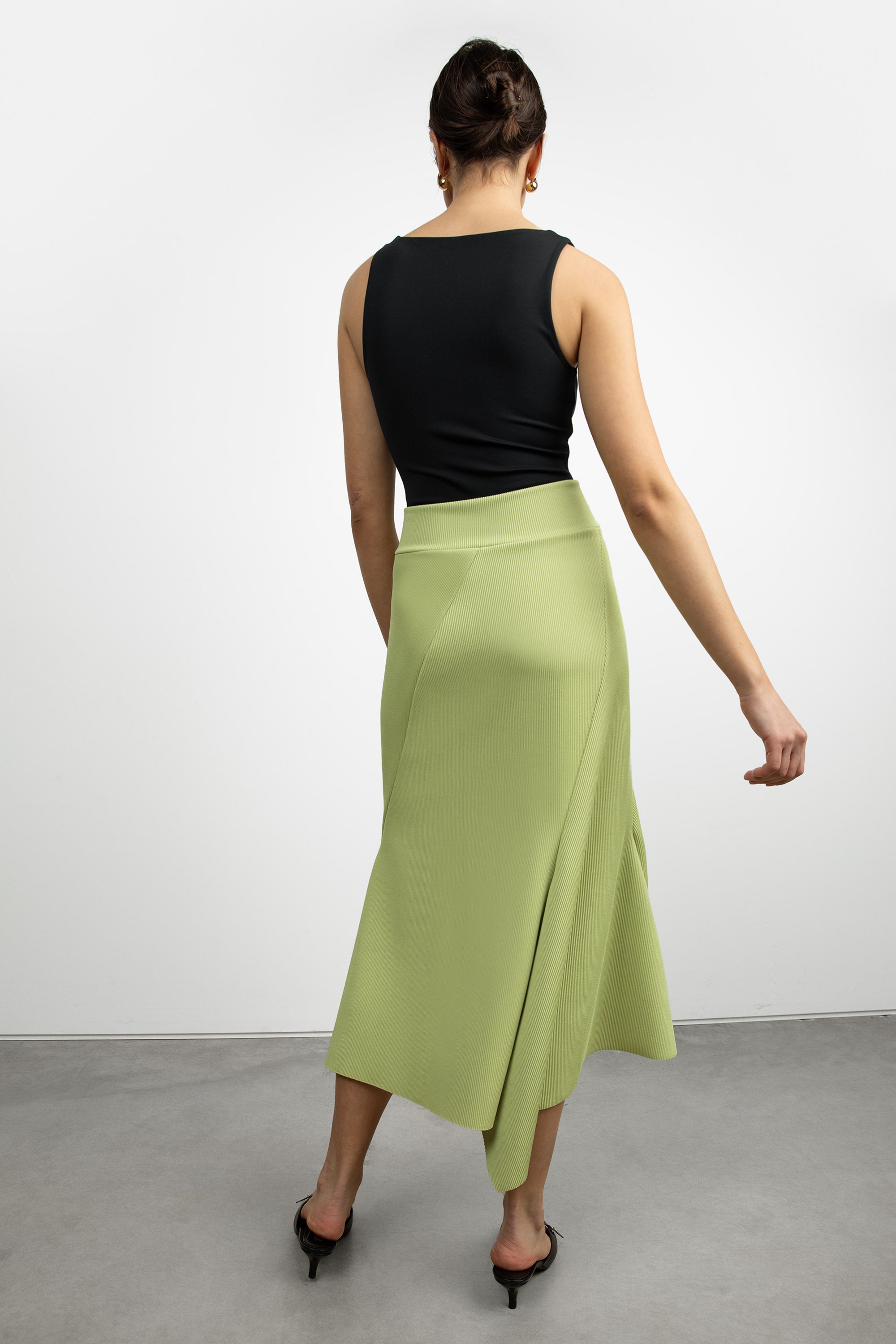 RIBBED MIDI SKIRT Free Shipping Cost