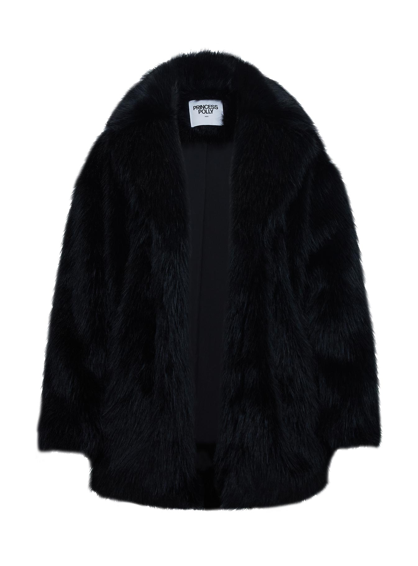 Super Trouper Faux Fur Jacket Black Cheap Sale 2025