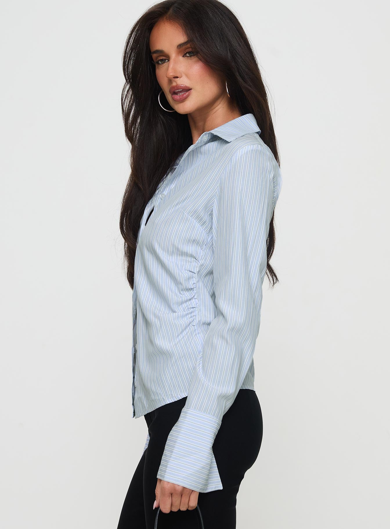 Rush Hour Long Sleeve Top Blue Stripe Sale Outlet