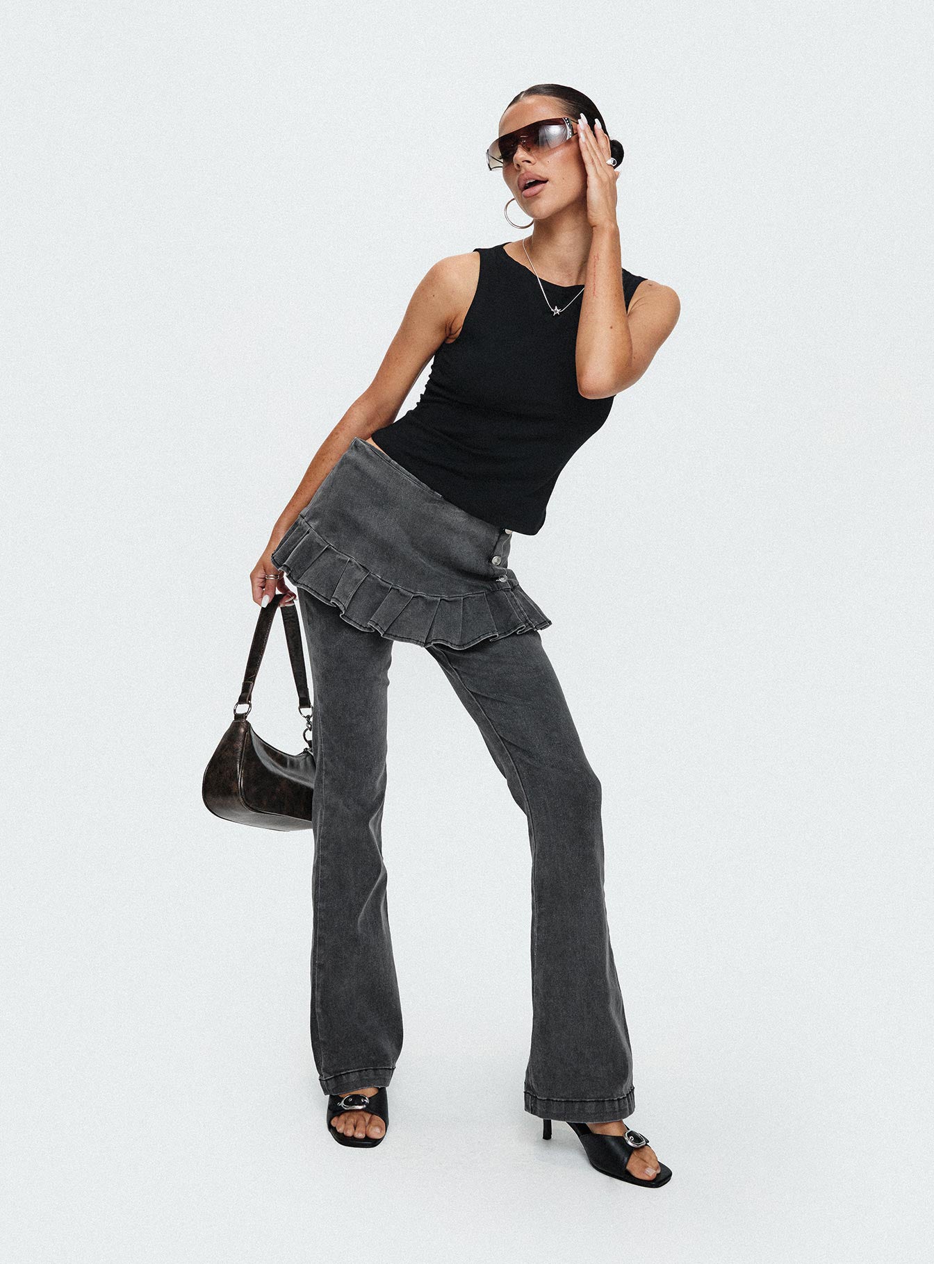 Jordynne Layered Pant Washed Black Countdown Package