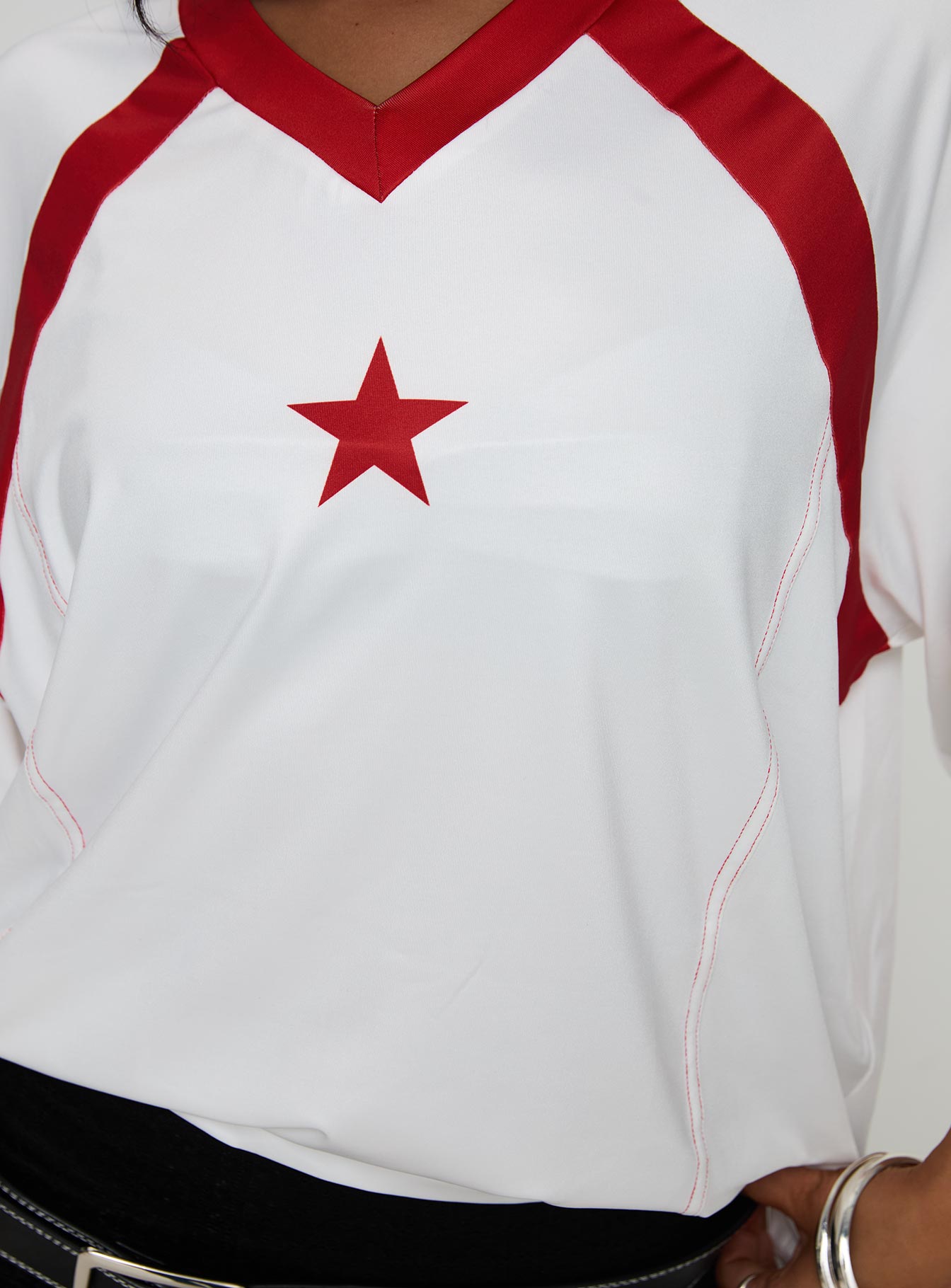 One Star Top White / Red Order Online