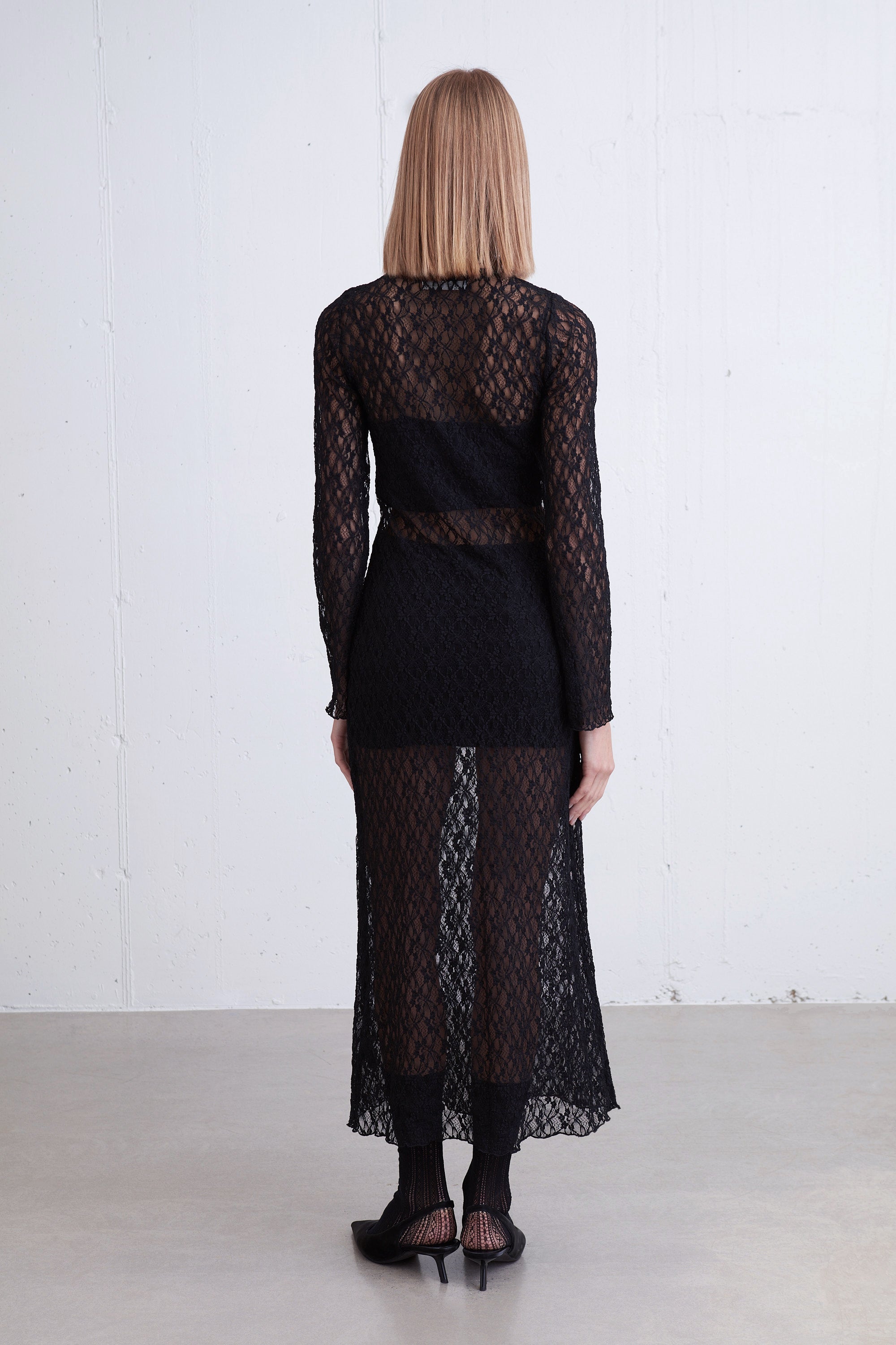 MAXI LACE MESH DRESS Recommend For Sale