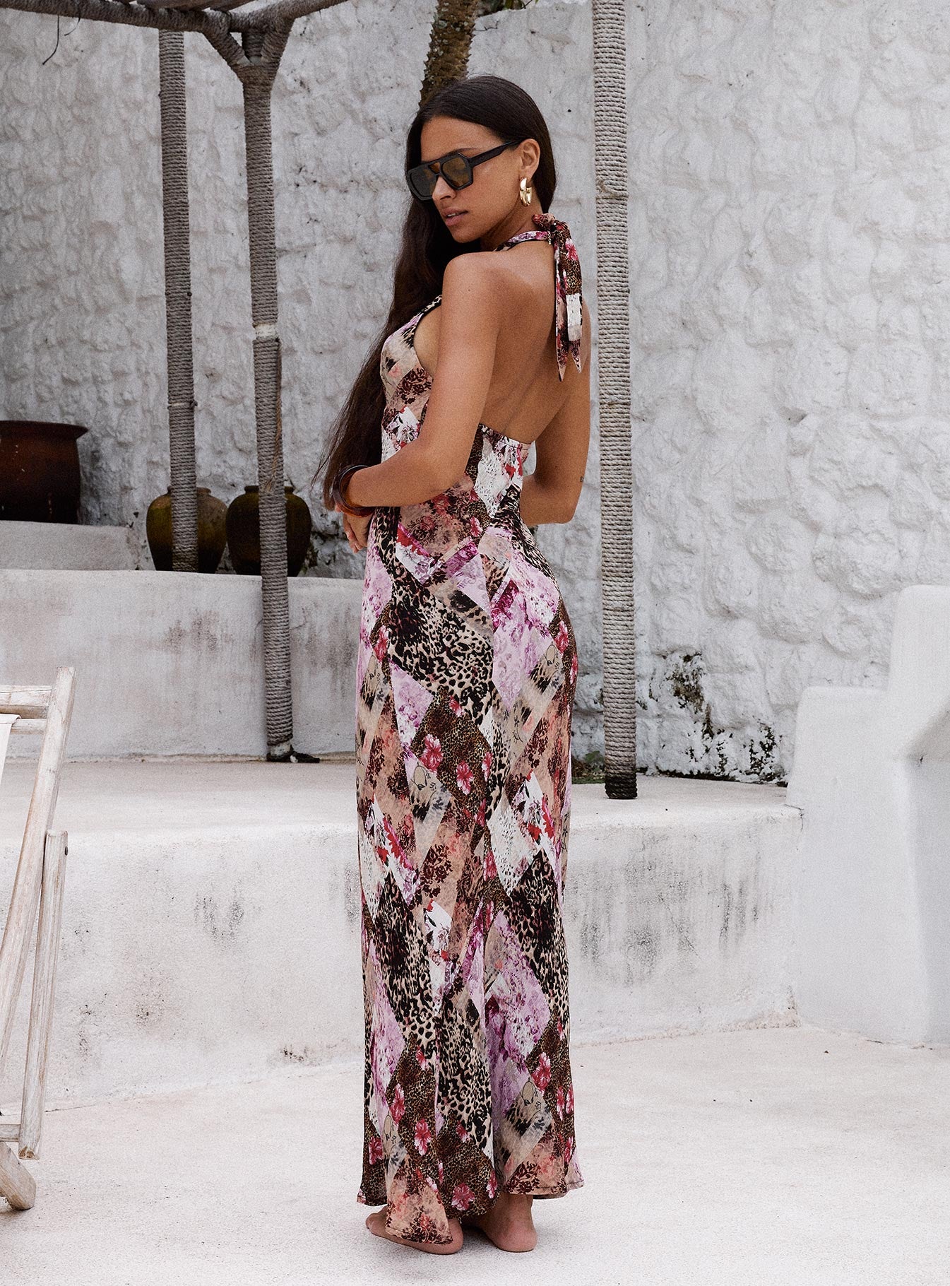 Flora Halter Maxi Dress Multi Where To Buy Low Pice