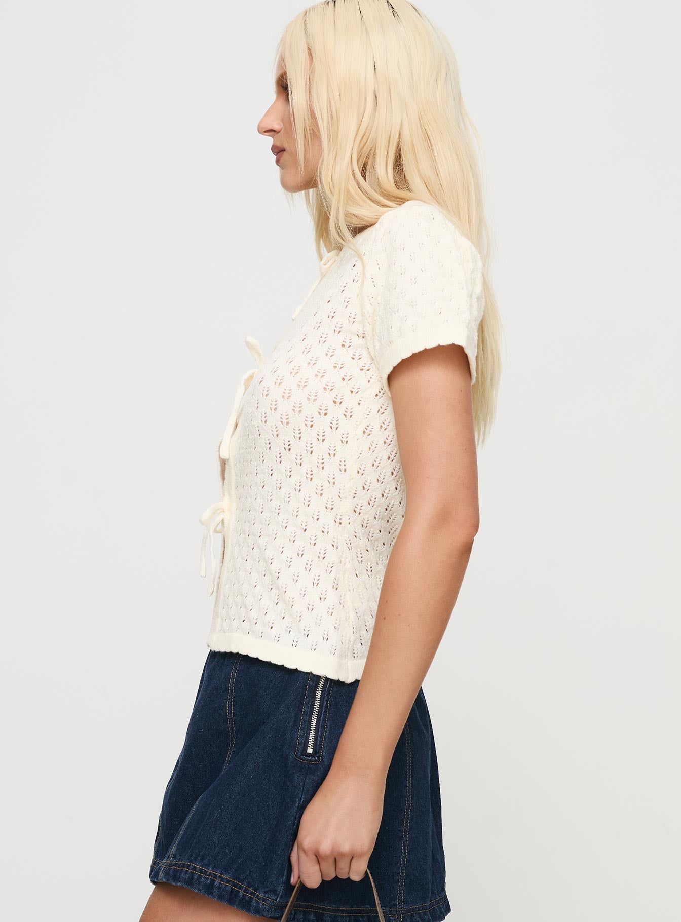 Mari Knit Top Cream Marketable Online