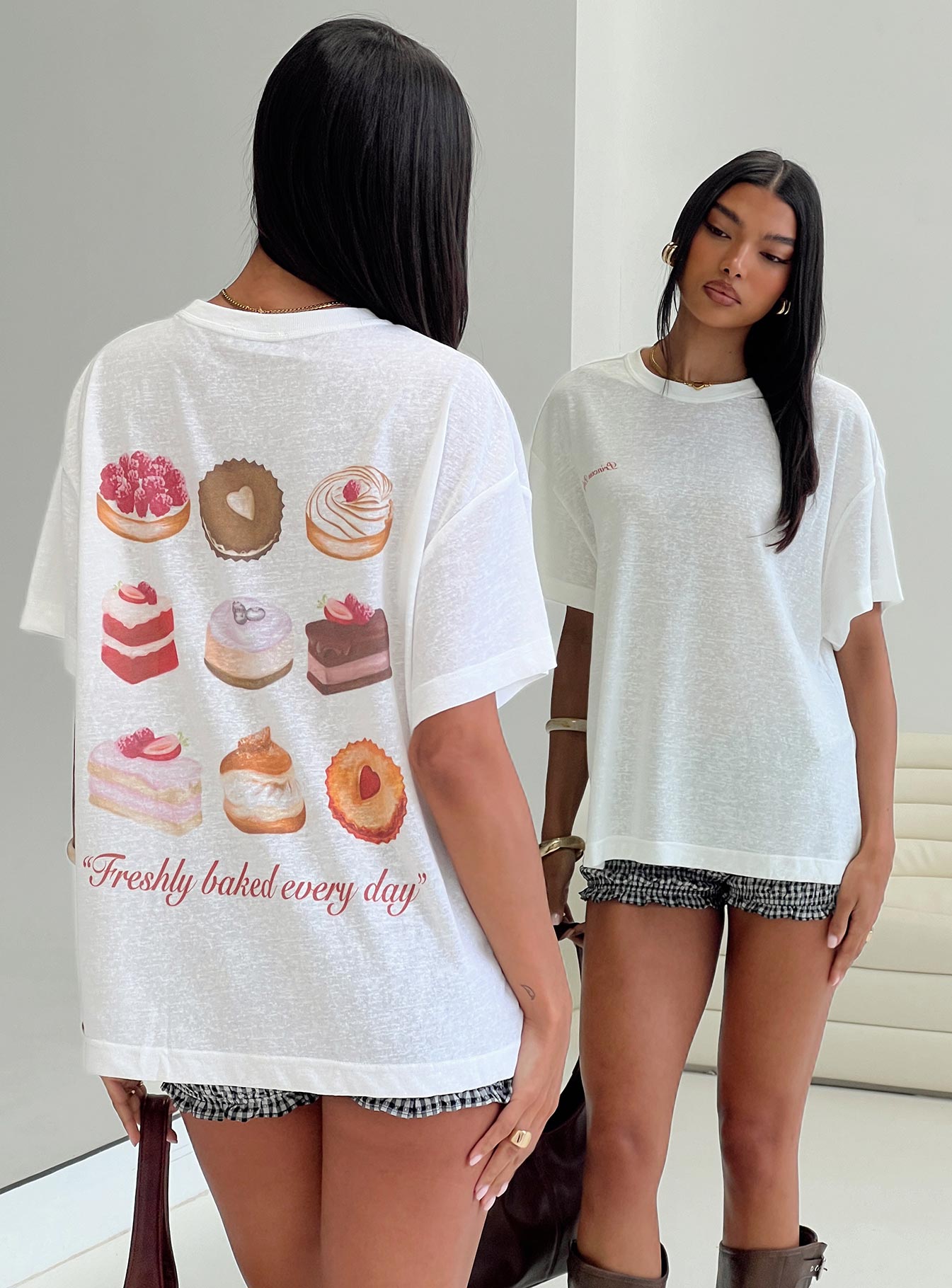 Bakery Caked Oversized Tee Cream Buy Cheap Shop