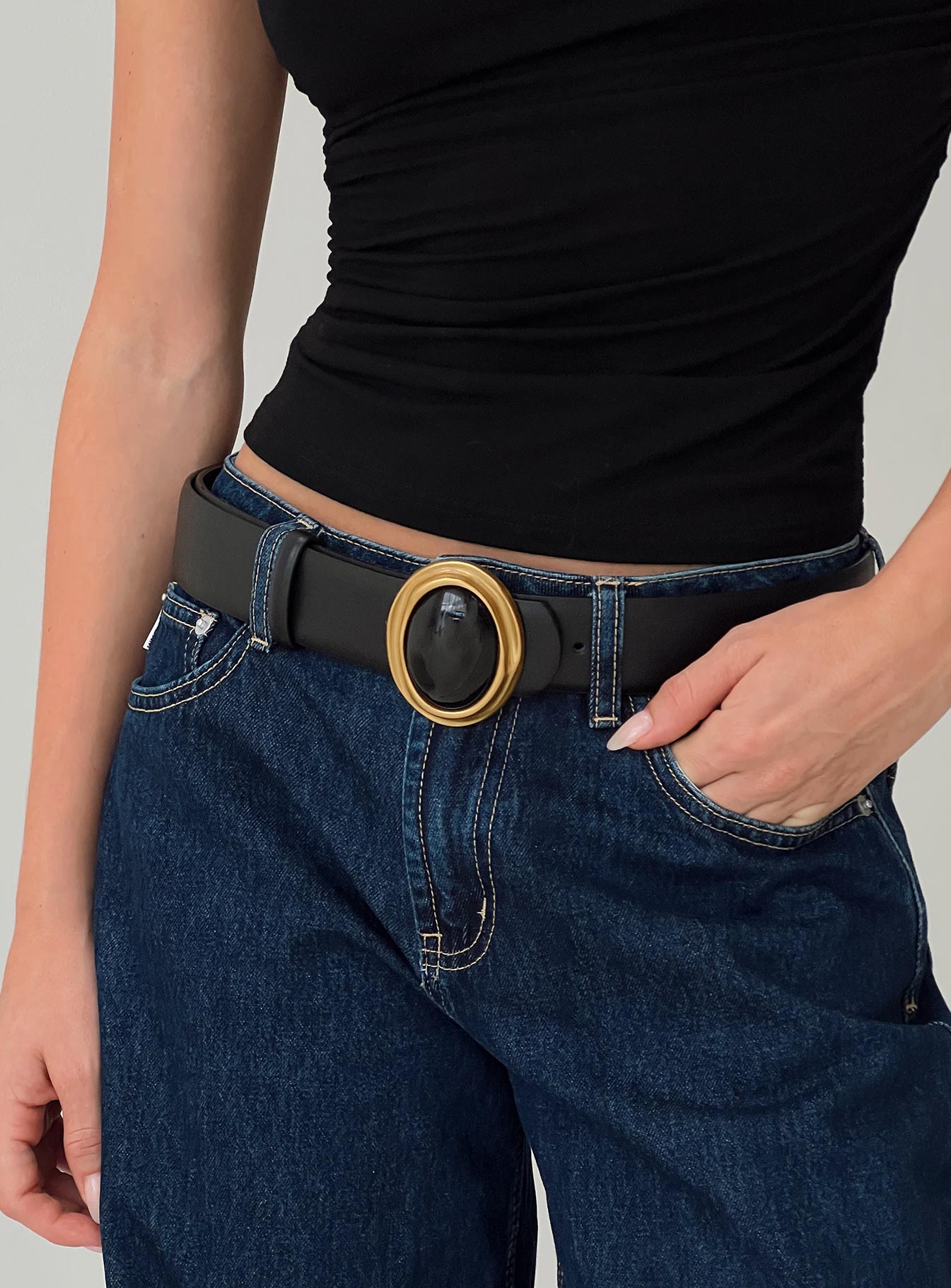 Imara Low Waist Belt Black Outlet For Nice