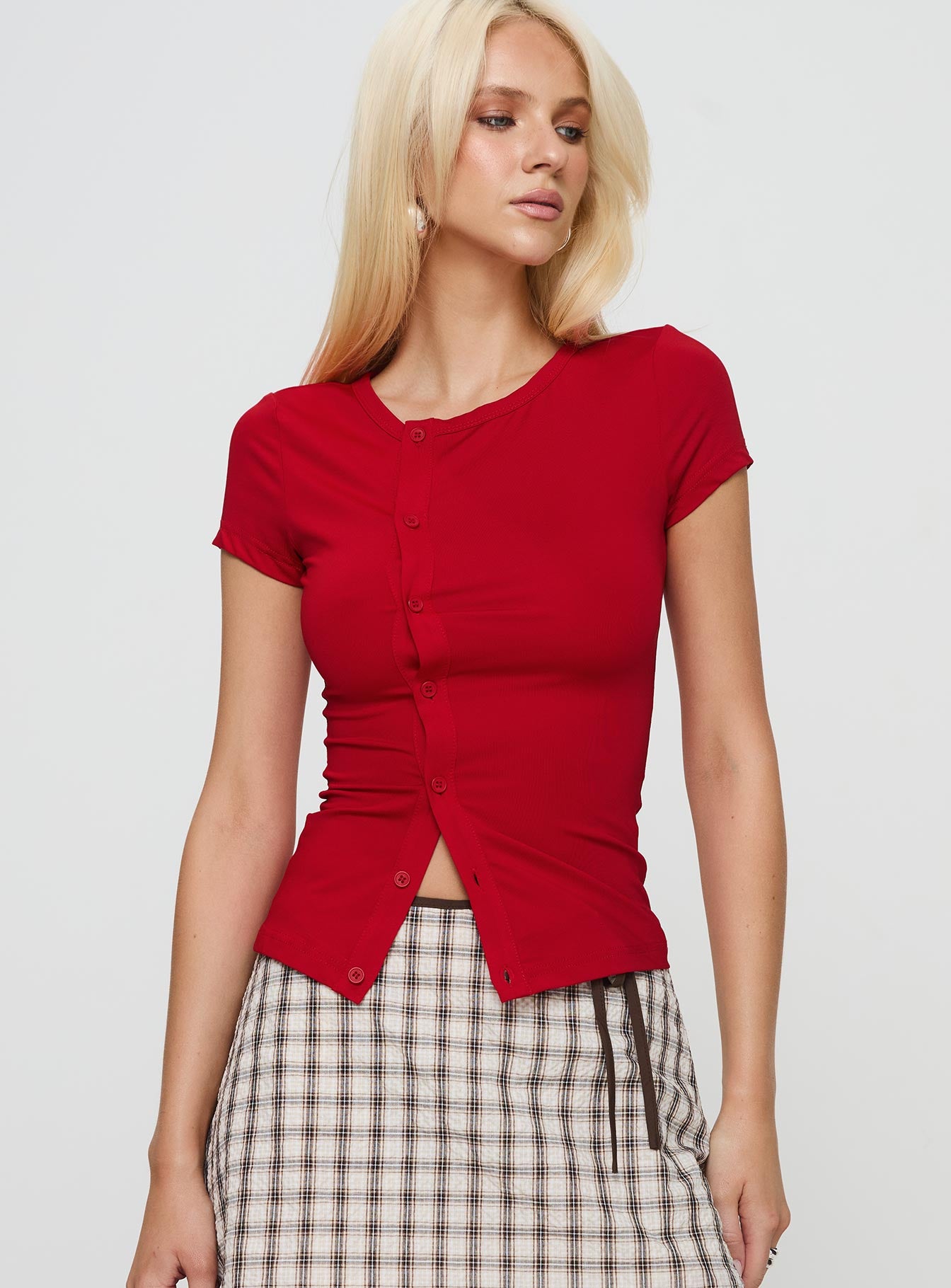 Calyssa Top Red Good Selling Online